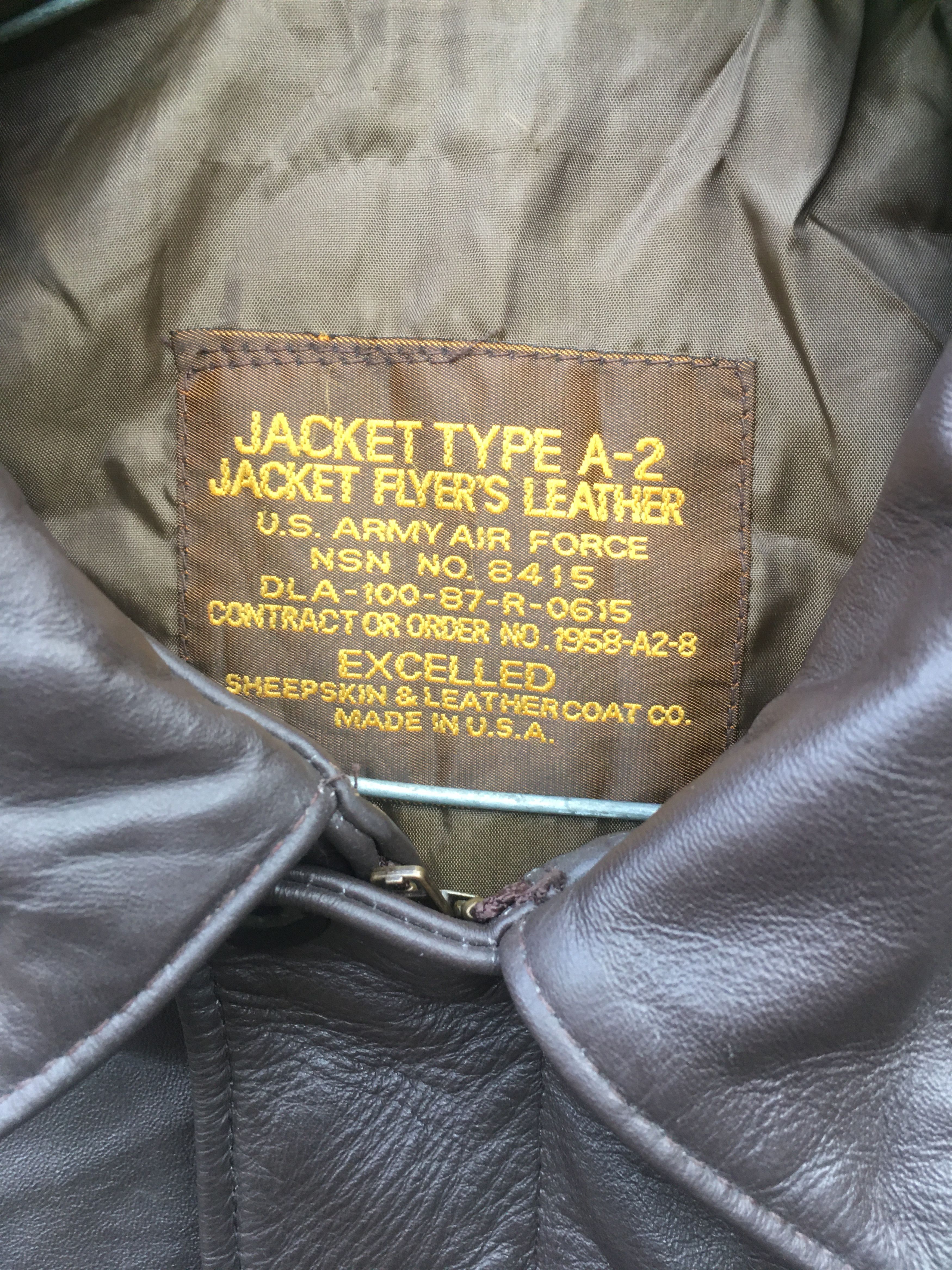 Other U.S Army Air force TYPE A-2 Brown Bomber Leather Jacket Size US S / EU 44-46 / 1 - 2 Thumbnail