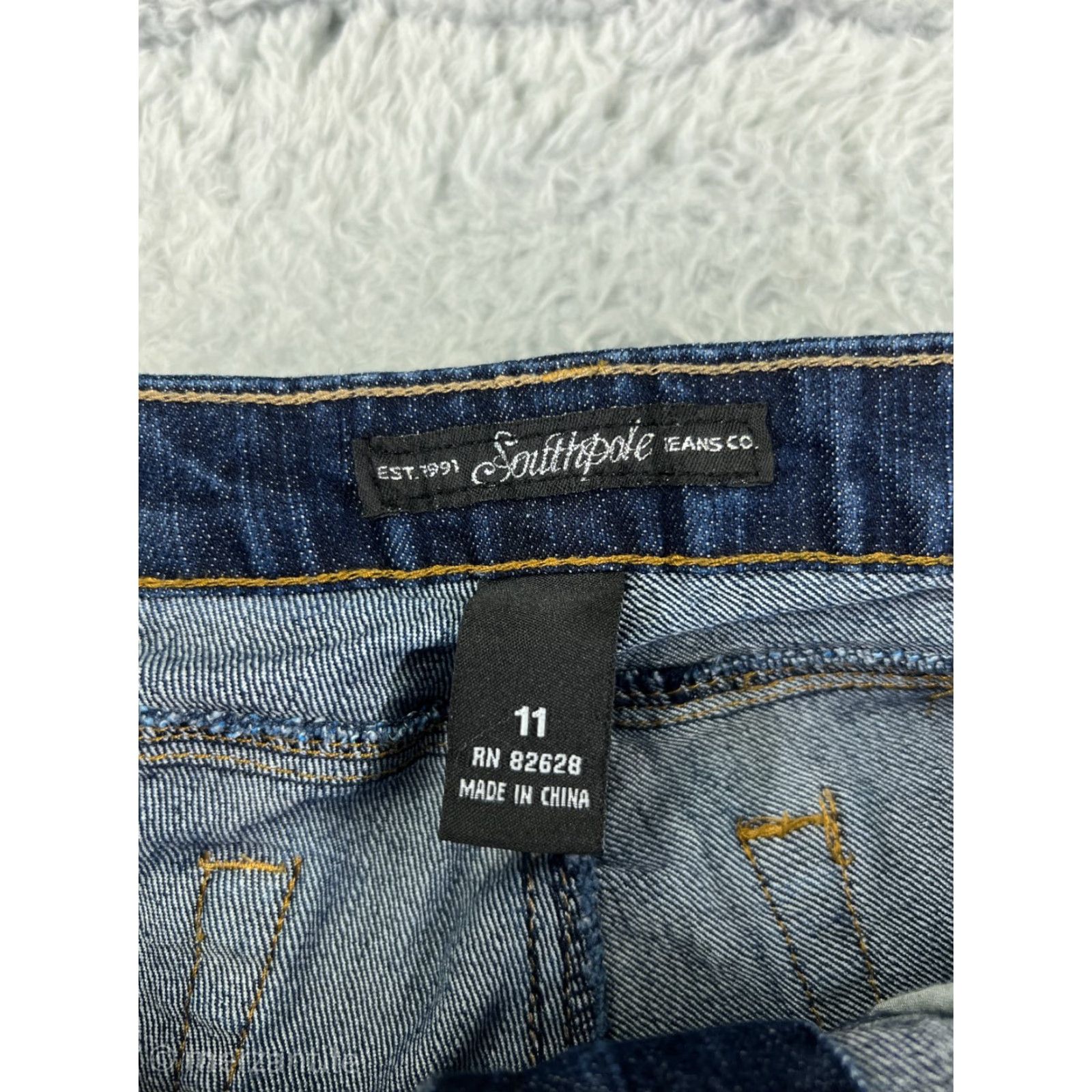 Southpole VINTAGE Southpole Denim Jeans Women's Bootcut Skinny Fit 30in Inseam 11 Blue 90s Hip Hop Culture Size 32" / US 10 / IT 46 - 4 Thumbnail