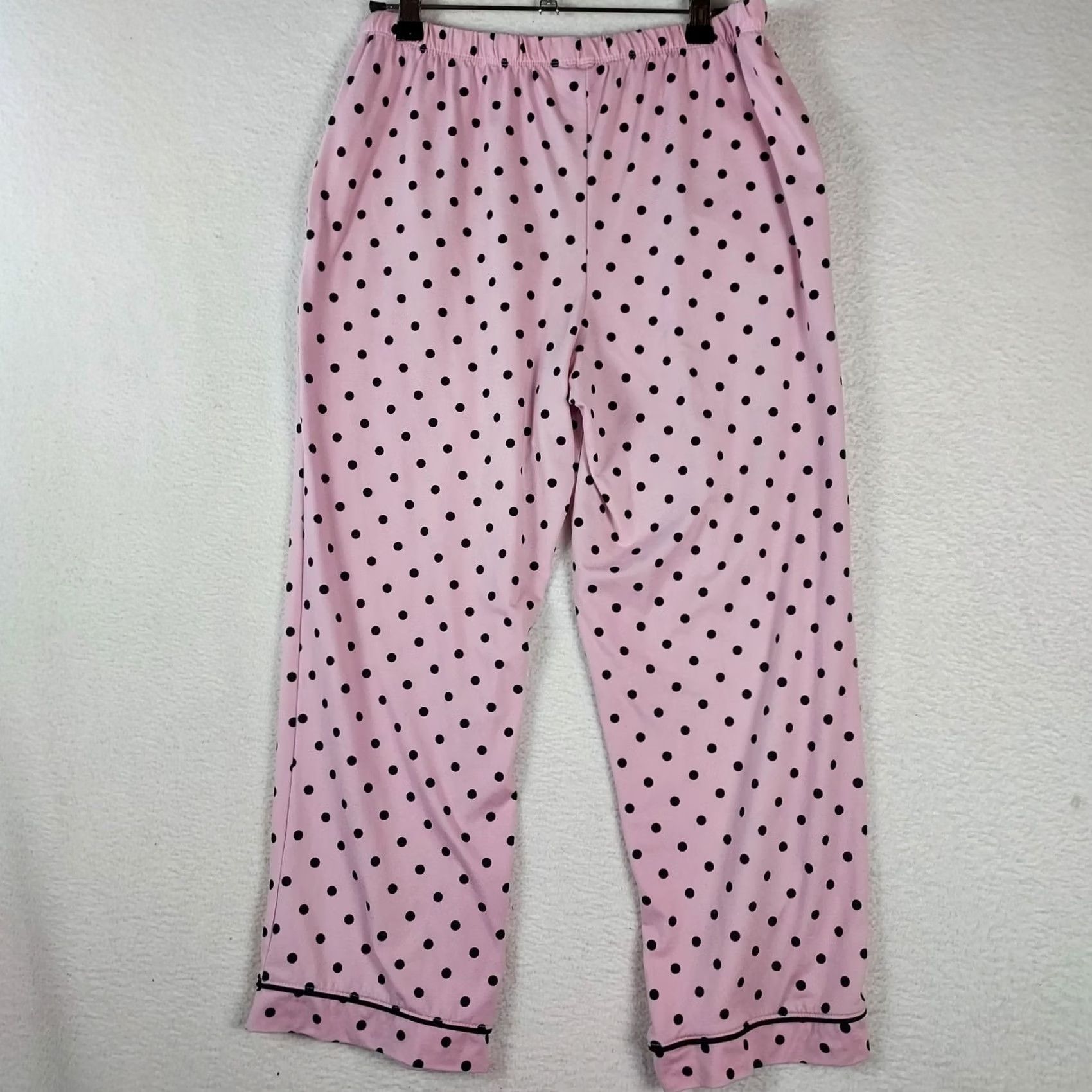 Vintage Joyspun Pajama Set Womens Small Pink Knit Polyester Button Closure Lightweight Machine Washable Seasonal Spring Fall Winter Size ONE SIZE - 5 Thumbnail