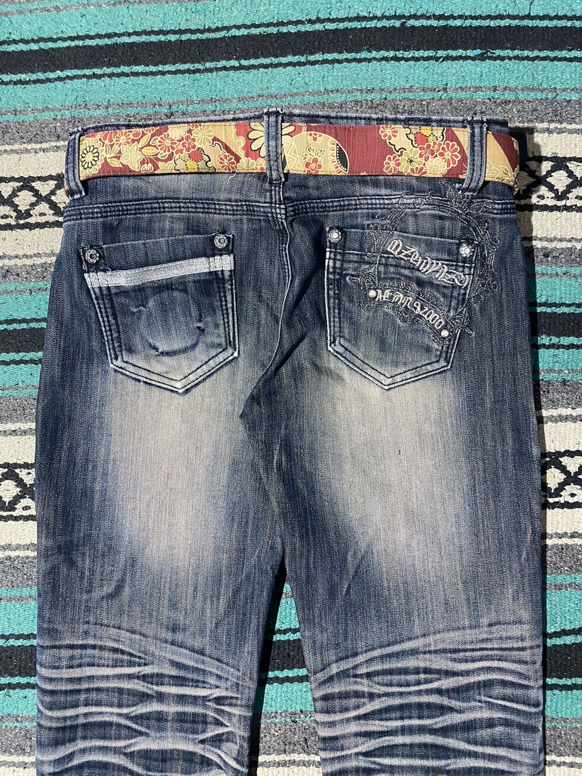 If Six Was Nine 2000s Unknown - Claw Zebra Bootcut Denim Jean Size US 30 / EU 46 - 6 Thumbnail