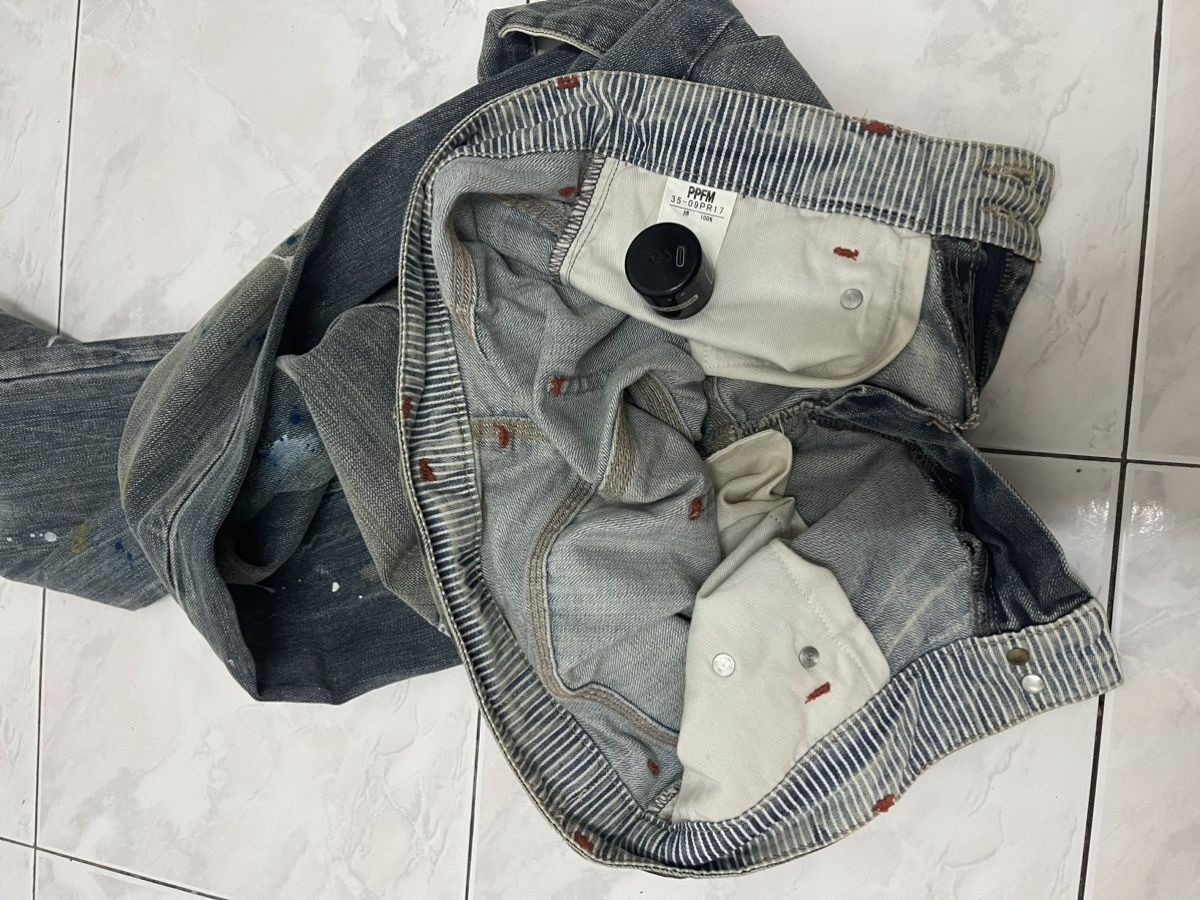 Japanese Brand × PPFM × Seditionaries Offer☄️PPFM carpenters paint splatter buckle back denim jeans Size US 32 / EU 48 - 19 Thumbnail