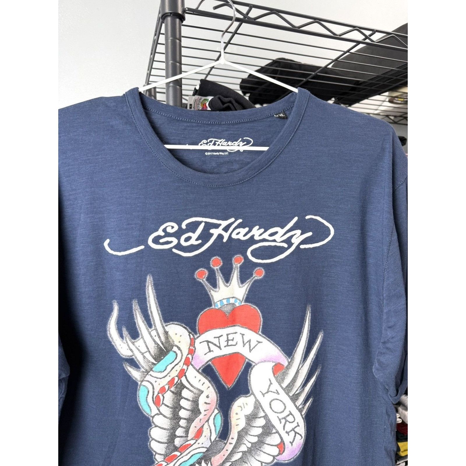 Ed Hardy Vintage Ed Hardy by Christian Audigier T Shirt Skull Size US XXL / EU 58 / 5 - 3 Thumbnail