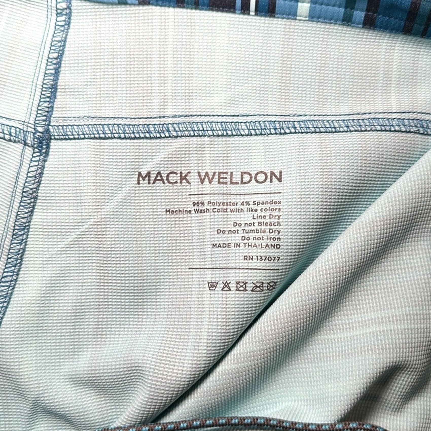 Vintage Mack Weldon Bottom Mens 32 Blue Striped Retro Hybrid Board Shorts 31/32 Regular Size True 33 inseam 8.25in Size US 32 / EU 48 - 6 Thumbnail