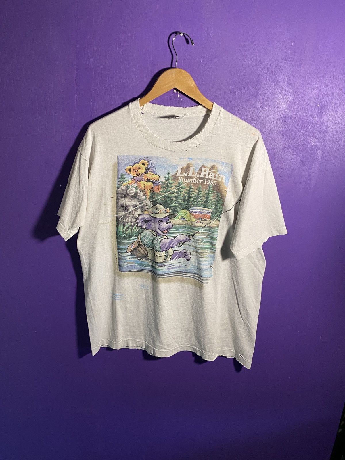 Band Tees Vintage 1995 Grateful dead LL Rain band tee Size US XL / EU 56 / 4 - 1 Thumbnail