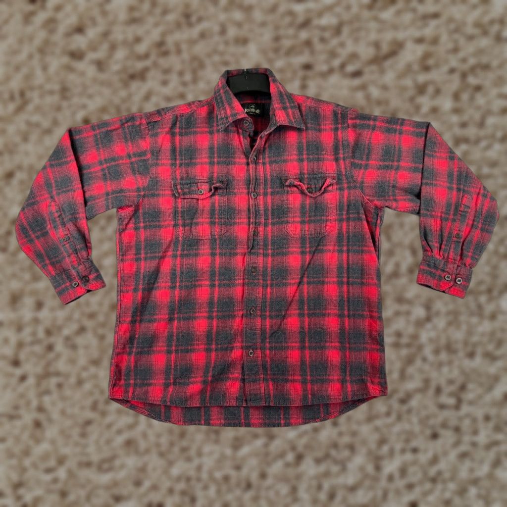 Vintage VINTAGE Redhead Shirt Men Large Red Black Plaid 100% Cotton Long Sleeve Pockets Size US L / EU 52-54 / 3 - 1 Thumbnail