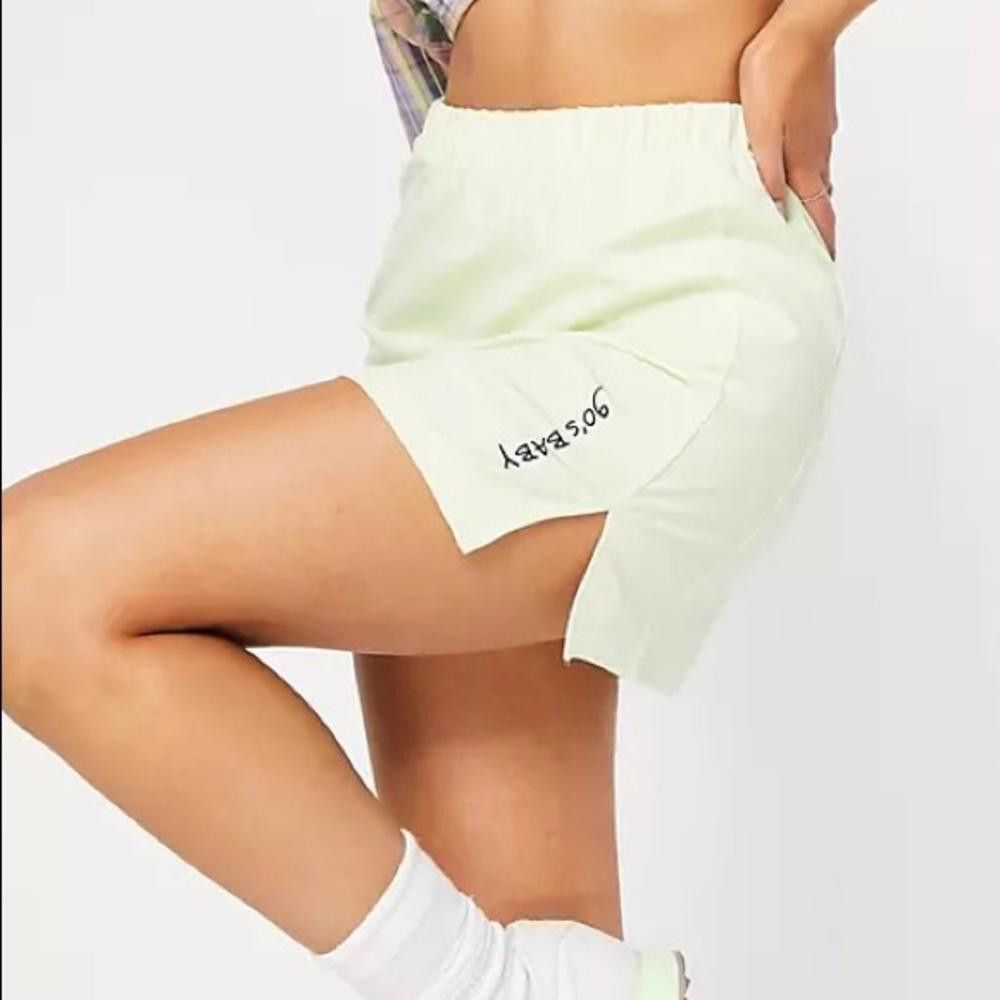 Asos ASOS Lime Green 90s Baby Mini Skirt Size 28" / US 6 / IT 42 - 2 Thumbnail