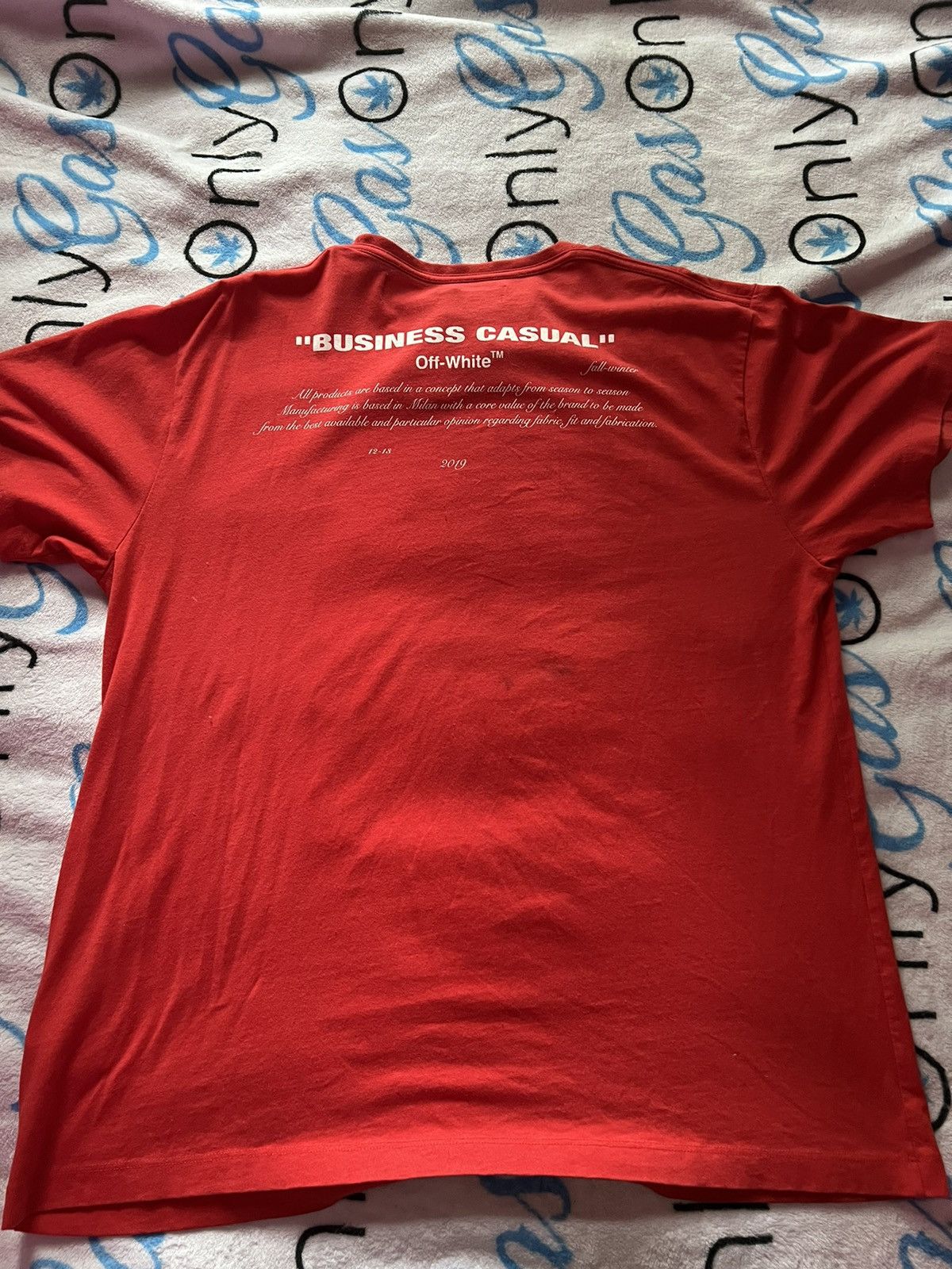 Off-White Off-White Red Bernini Short Sleeve T-Shirt Size US S / EU 44-46 / 1 - 2 Thumbnail