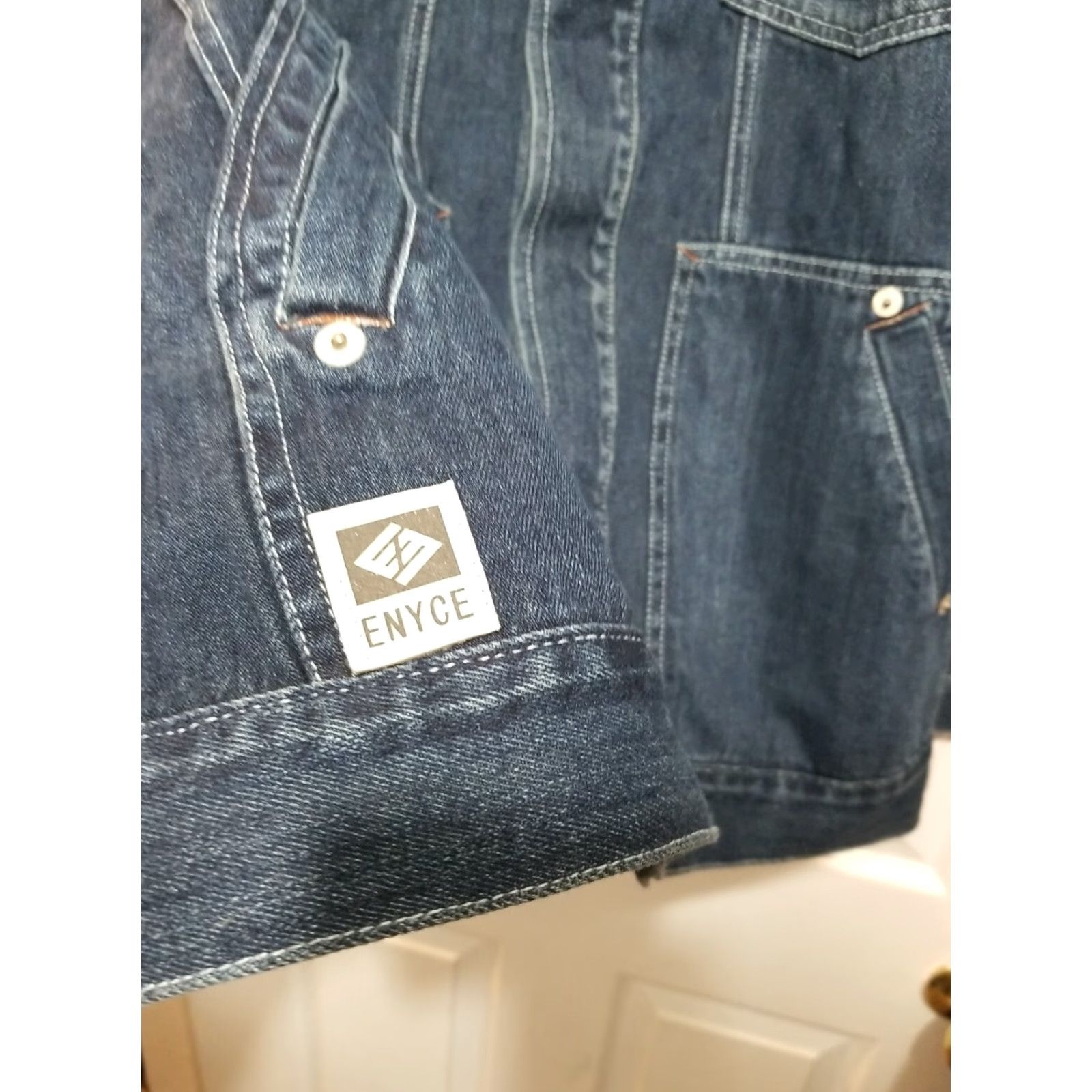 Enyce VINTAGE Enyce Denim UTILITY Jean Jacket XL Men Blue Denim Jacket Jeans Casual Button-Down Collar - Size US 36 / EU 52 - 5 Thumbnail