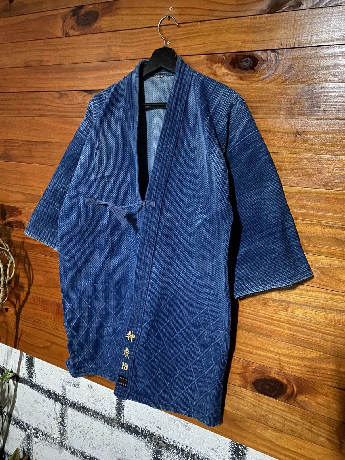 Indigo Vintage Indigo Kendo Gi Jacket | Traditional Keikogi | Boro Size US M / EU 48-50 / 2 - 5 Thumbnail