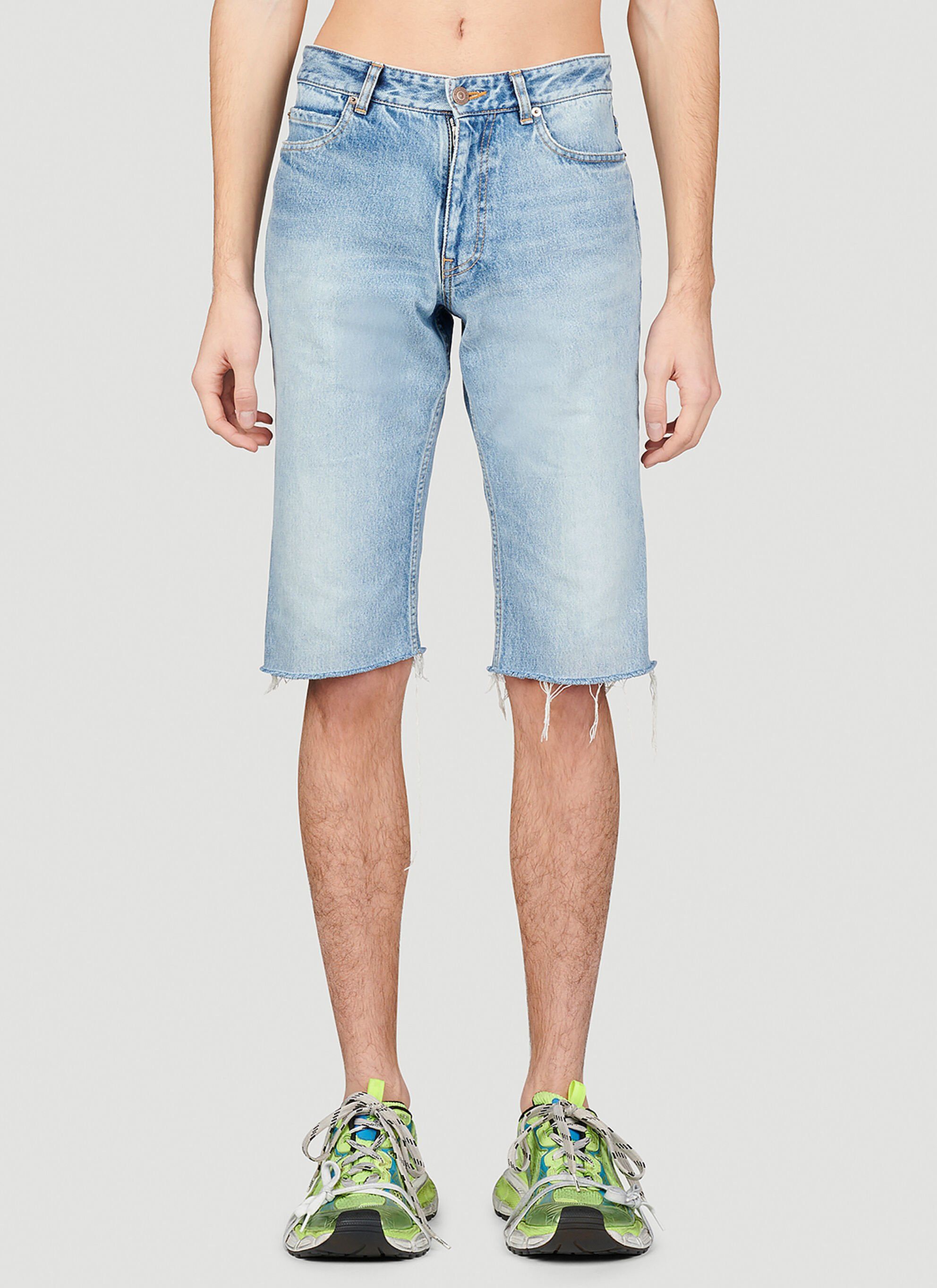 Slim Fit Denim Shorts in blue