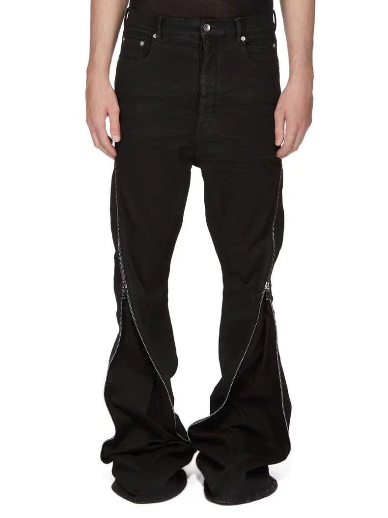 Rick Owens rick owens Washed Waxed Zipper Flared Jeans 2504-Nextarrow Size US 34 / EU 50 - 8 Thumbnail