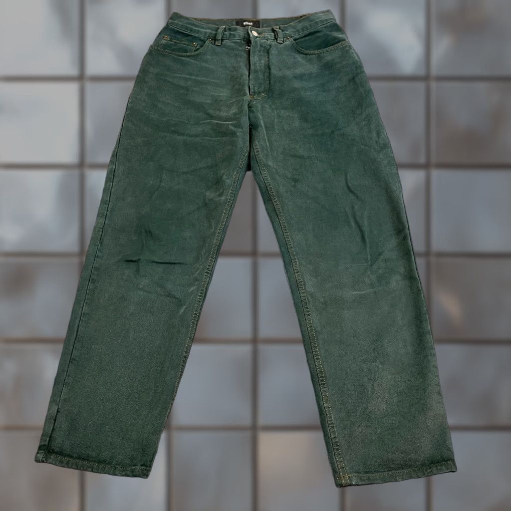 Hugo Boss VINTAGE Hugo Boss Jeans Regular Tapered 32 32 Green 90s Mens Denim 5-Pocket Design Cotton Baggy? (Adaptation: remove uncertain) Size US 32 / EU 48 - 1 Thumbnail