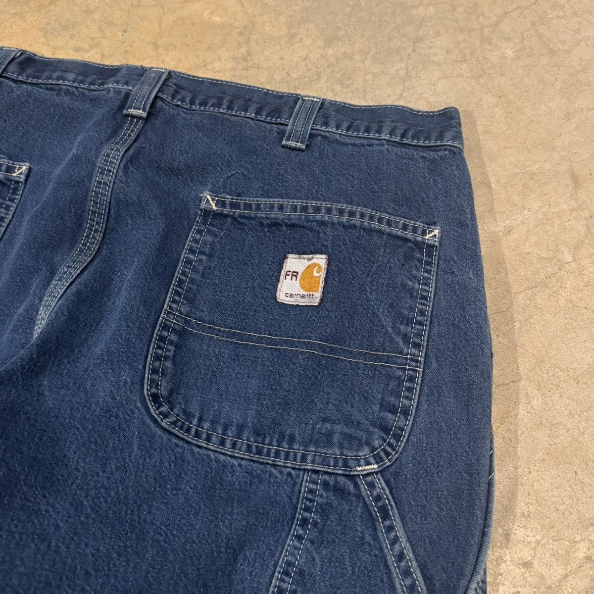 Carhartt 2000s Carhartt Faded Baggy Carpenter Jeans ERD Grunge Y2K Size US 35 - 4 Thumbnail