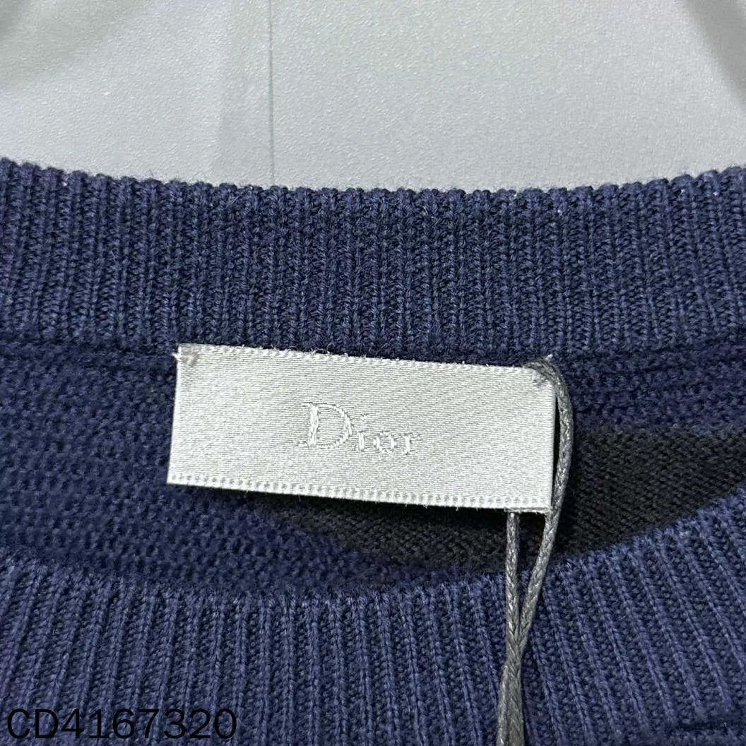 Dior Dior Distressed Navy Blue Knit Sweater XS Size US XS / EU 42 / 0 - 4 Thumbnail