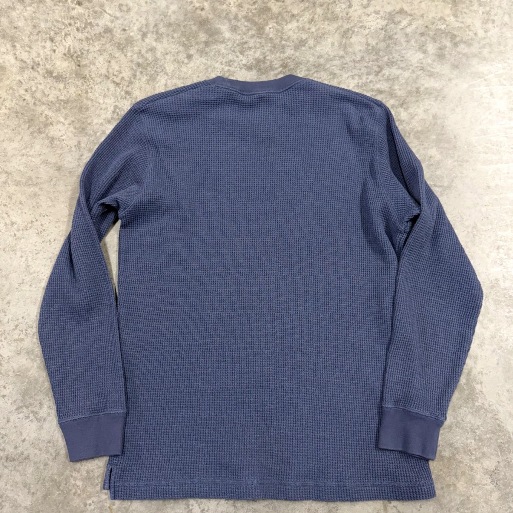 Uniqlo Uniqlo Shirt Mens Small Blue Waffle Knit Long Sleeve Thermal Crewneck Tee Size US S / EU 44-46 / 1 - 3 Thumbnail