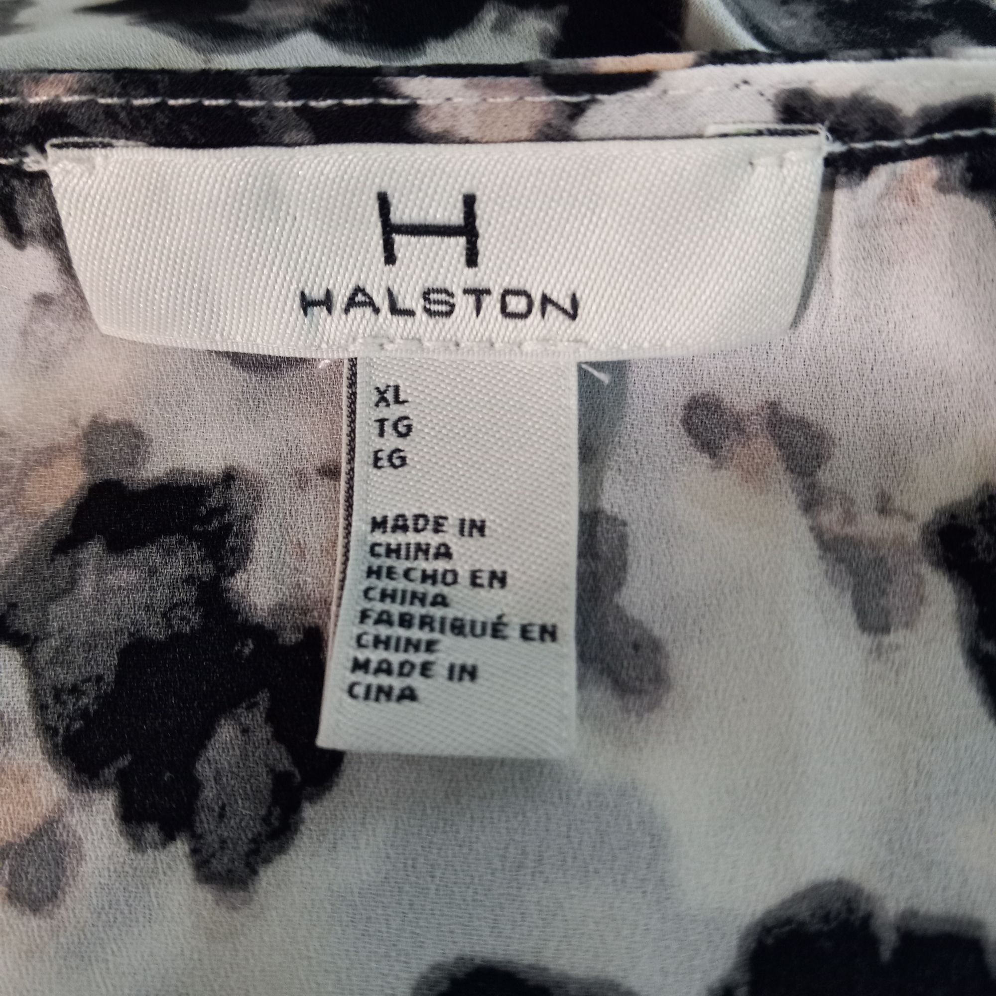 Halston Halston Womens Black & White Floral Sleeveless Blouse XL Size XL / US 12-14 / IT 48-50 - 7 Thumbnail