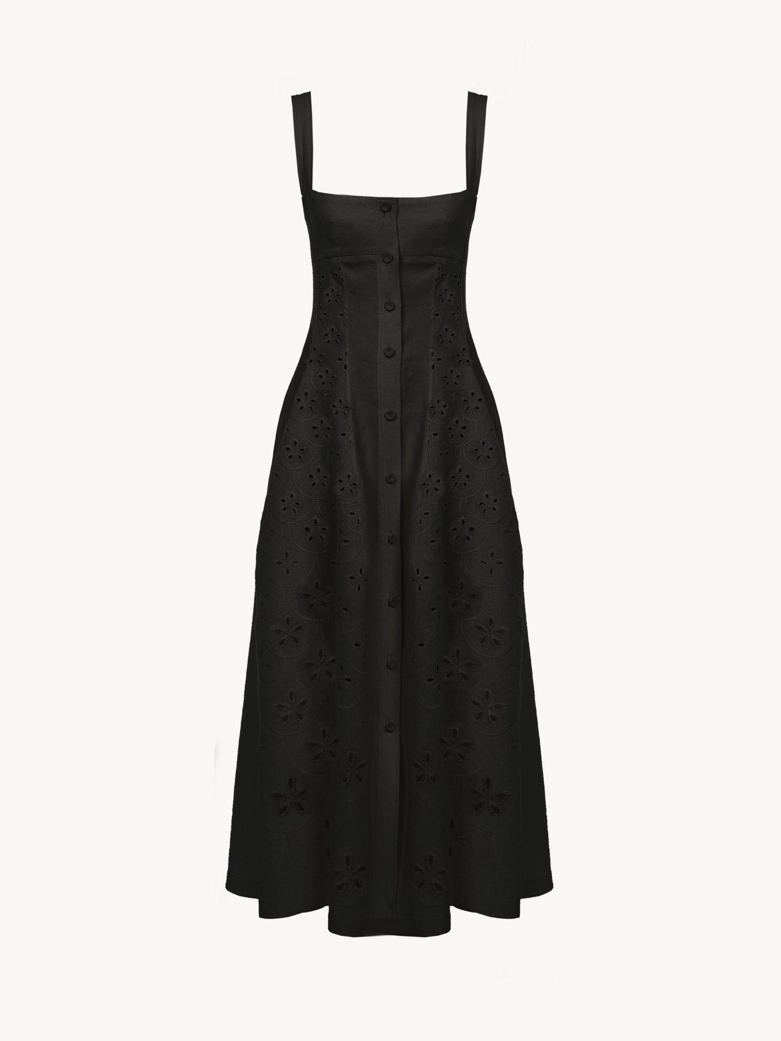 Chloe o1y0825 Midi Dress in Black Size M / US 6-8 / IT 42-44 - 2 Thumbnail