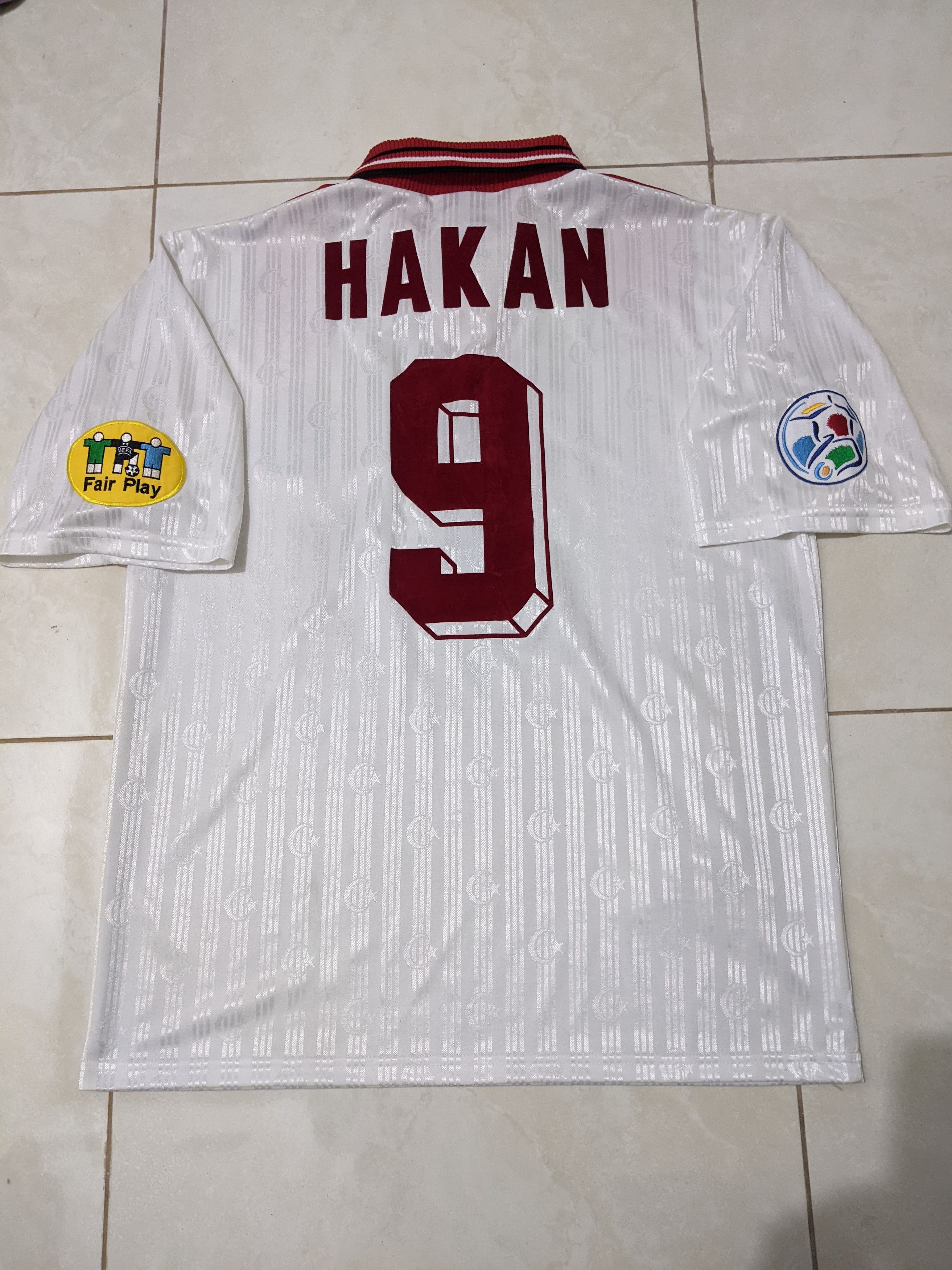 Adidas Jersey Turki euro 1996 home Hakan sukur football shirt Size US L / EU 52-54 / 3 - 2 Thumbnail