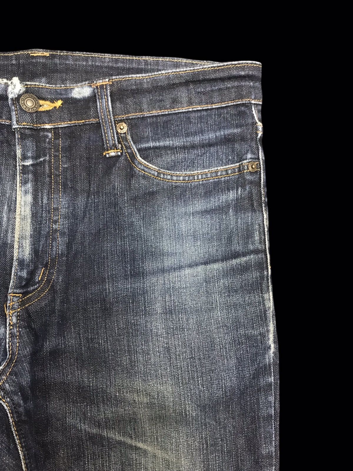 Edwin × Japanese Brand 💥EDWIN 503 Stretchable Slim Fit Distressed Denim F192 Size US 33 - 4 Thumbnail