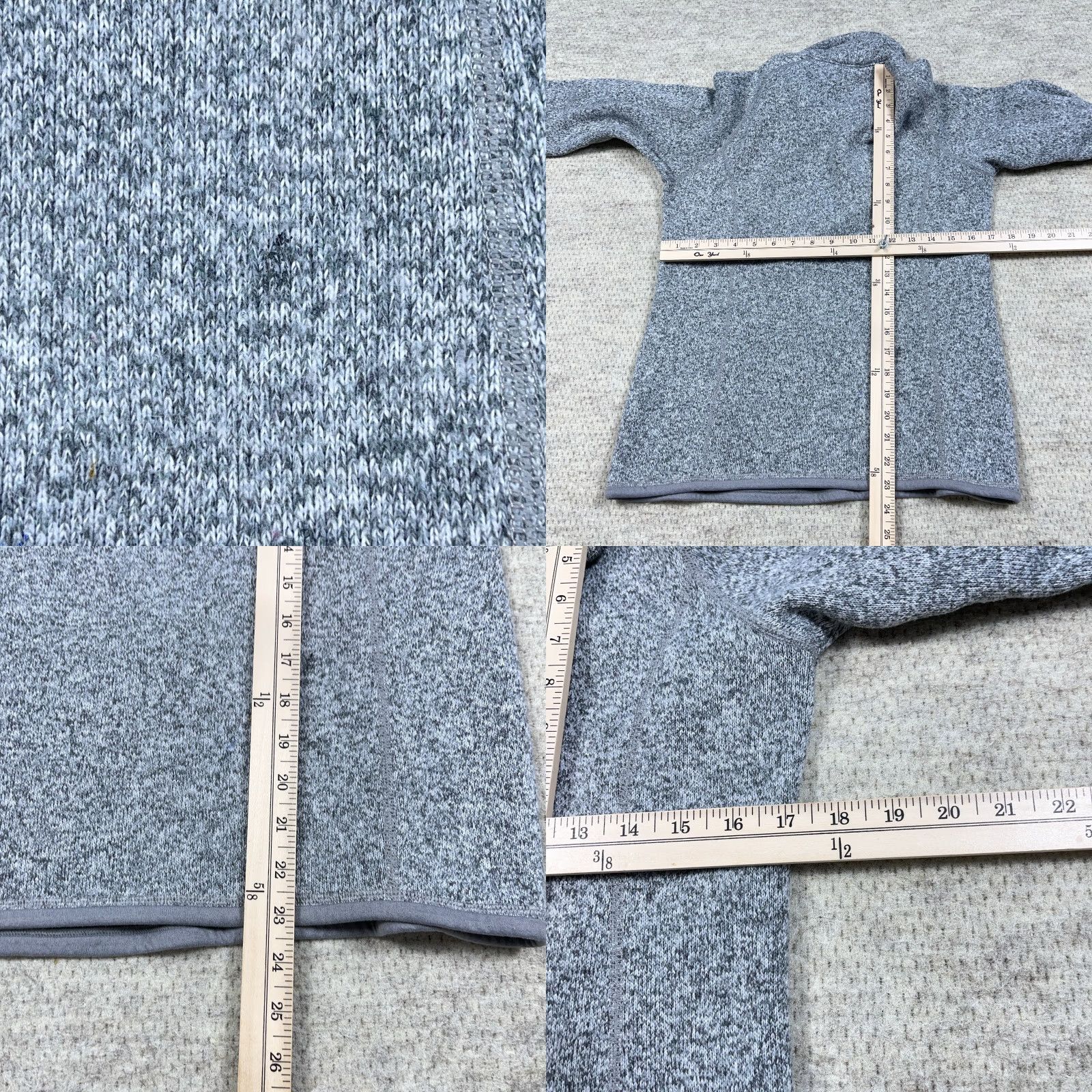 Patagonia Patagonia Sweater Women Large Gray Pullover Half Zip Classic Knit Embroidered Logo Zipper Raglan Sleeve Size L / US 10 / IT 46 - 8 Thumbnail