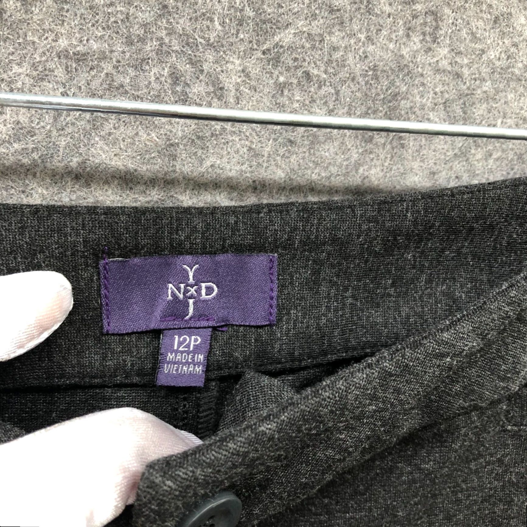 NYDJ NYDJ Ponte Trousers Womens 12P Dark Gray Stretch Bootcut Pants Lift Size 34" / US 12 / IT 48 - 6 Thumbnail