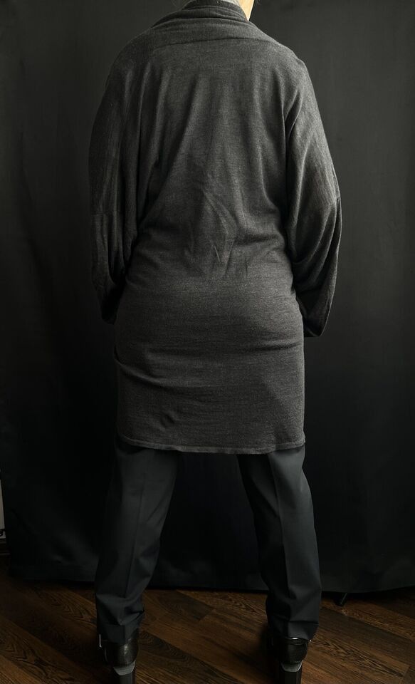 Max Mara Max Mara Women's Long Cardigan Fine Wool Gray Size M Size M / US 6-8 / IT 42-44 - 6 Thumbnail