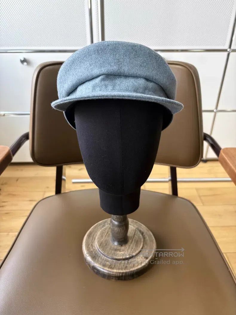 Hermes Hermes size 57 Blue Gray Silver Buckle Cashmere Newsboy Cap Size ONE SIZE - 2 Thumbnail