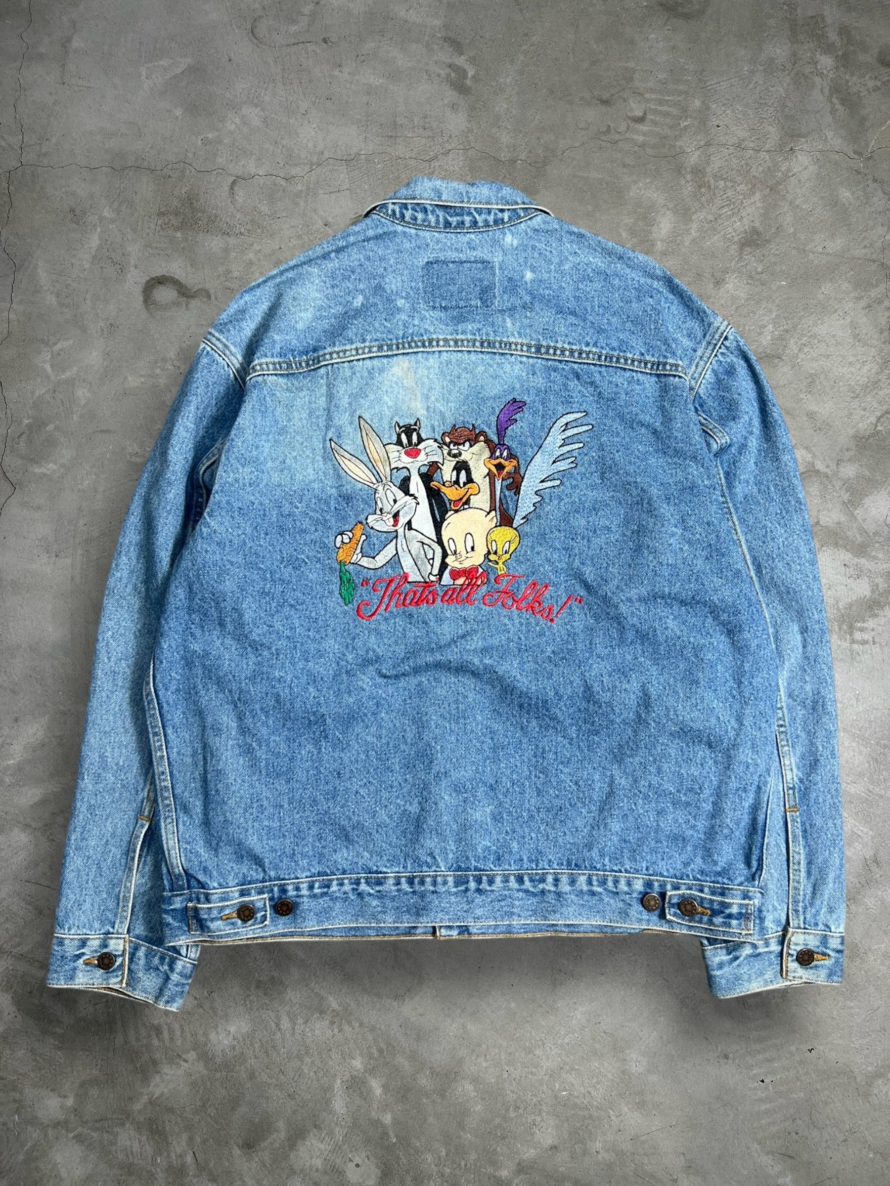 Vintage Warner Looney Tunes Denim Jacket (XL) JK540