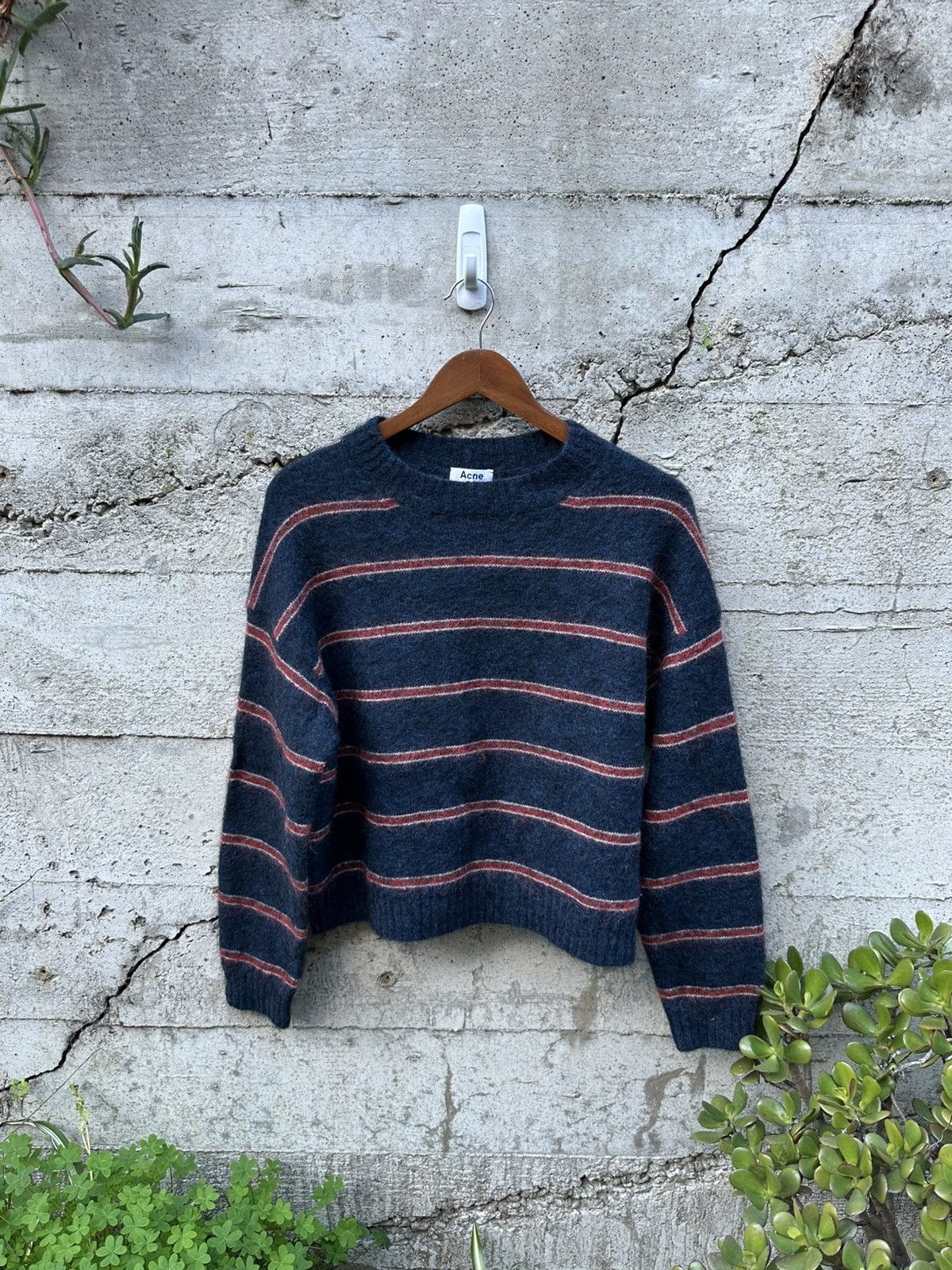 RARE GRAIL Acne Studios soft multi stripe sweater unisex