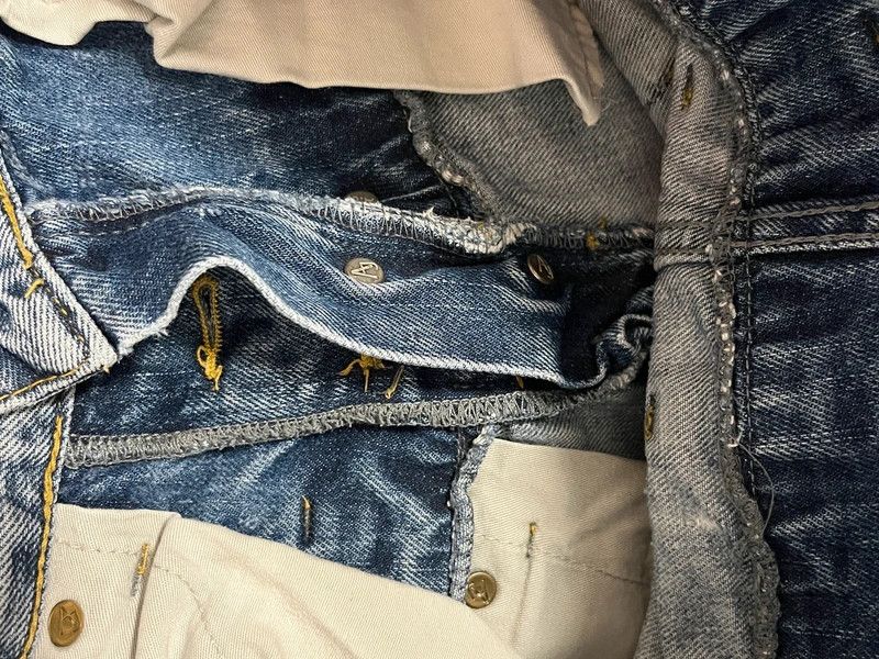Japanese Brand Layered Distressed Denim Y2K Size US 29 - 3 Thumbnail