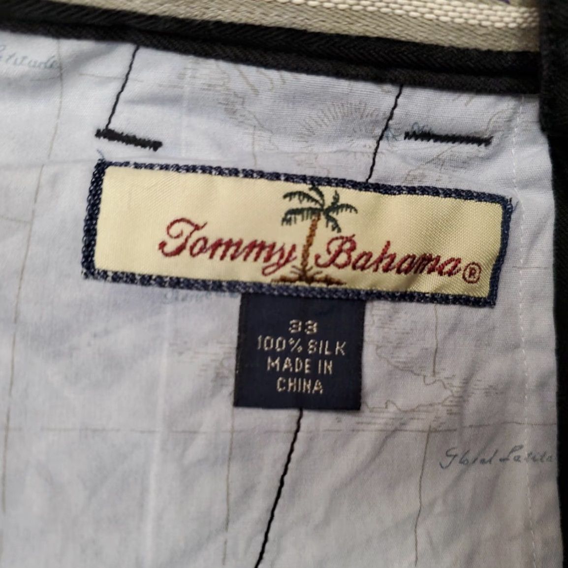 Tommy Bahama Tommy Bahama Shorts Mens 36 Black Pleated 100% Silk Casual Outdoor Chino Golf Size US 36 / EU 52 - 4 Thumbnail
