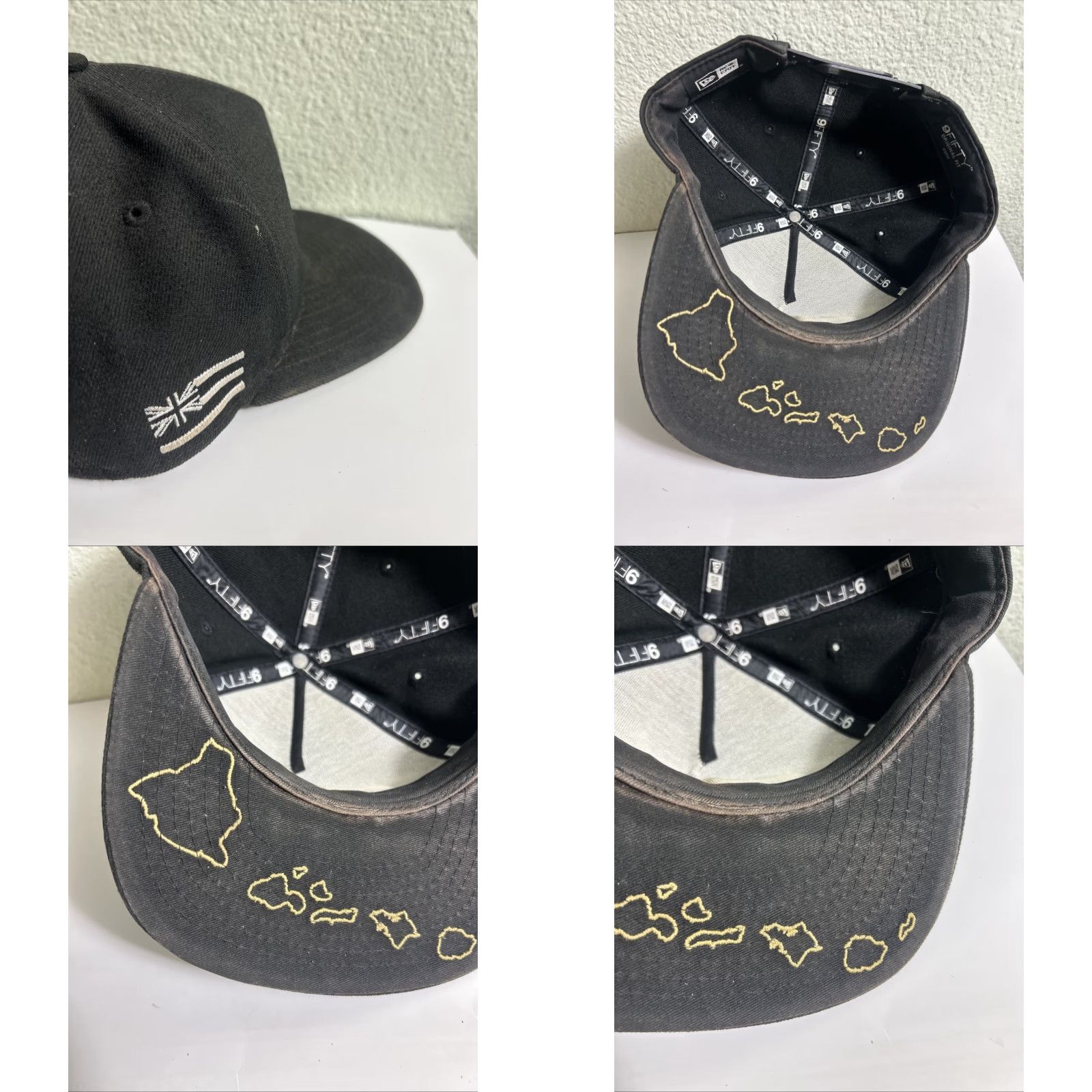 New Era New Era 9Fifty Snapback Hat Black Hawaiian Pineapple Sun Stained Adjustbal Mens One Size Size ONE SIZE - 9 Thumbnail