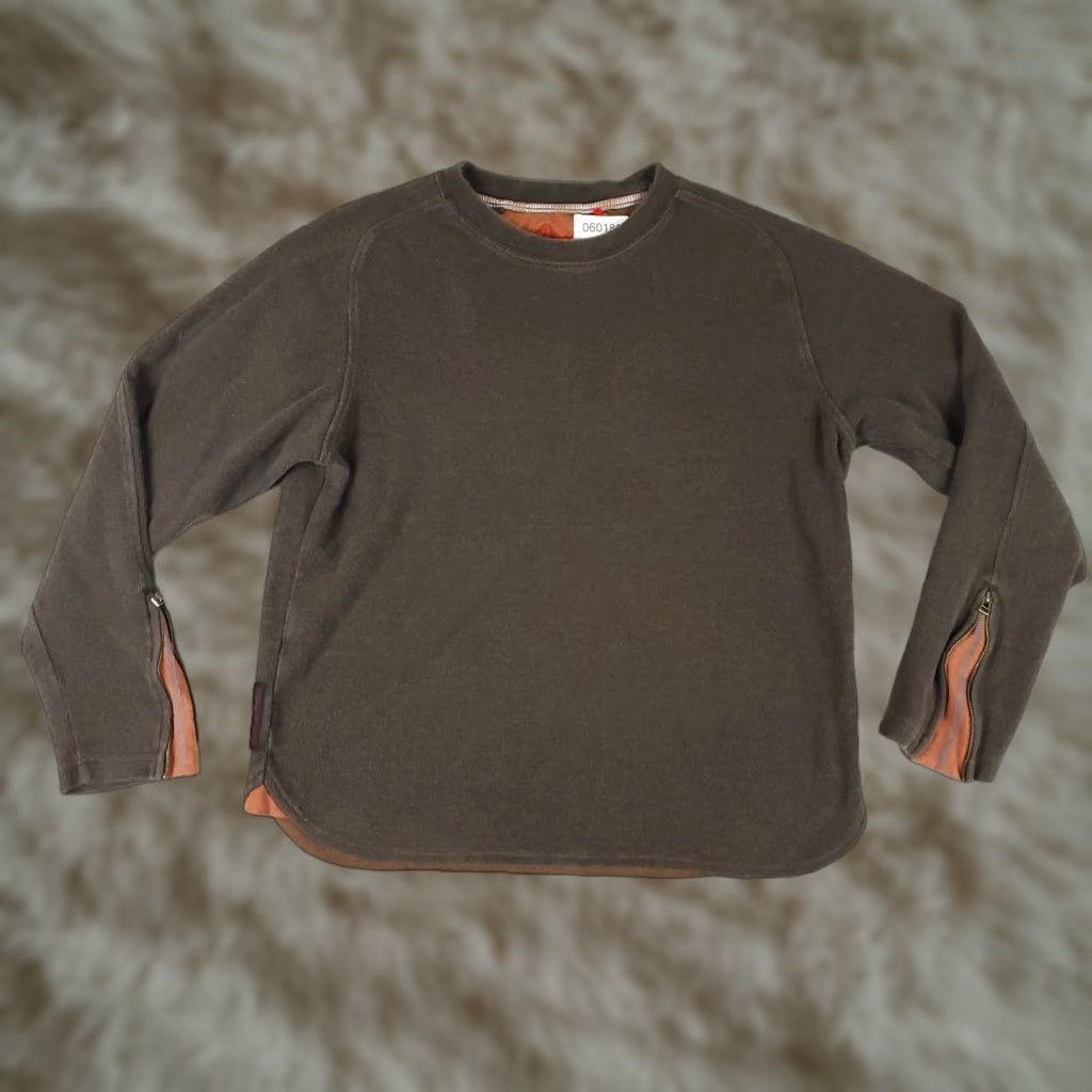 Robert Graham Robert Graham Sweater Mens Medium Brown Casual Pullover Knit Mock Neck Long Sleeve Size US M / EU 48-50 / 2 - 1 Thumbnail