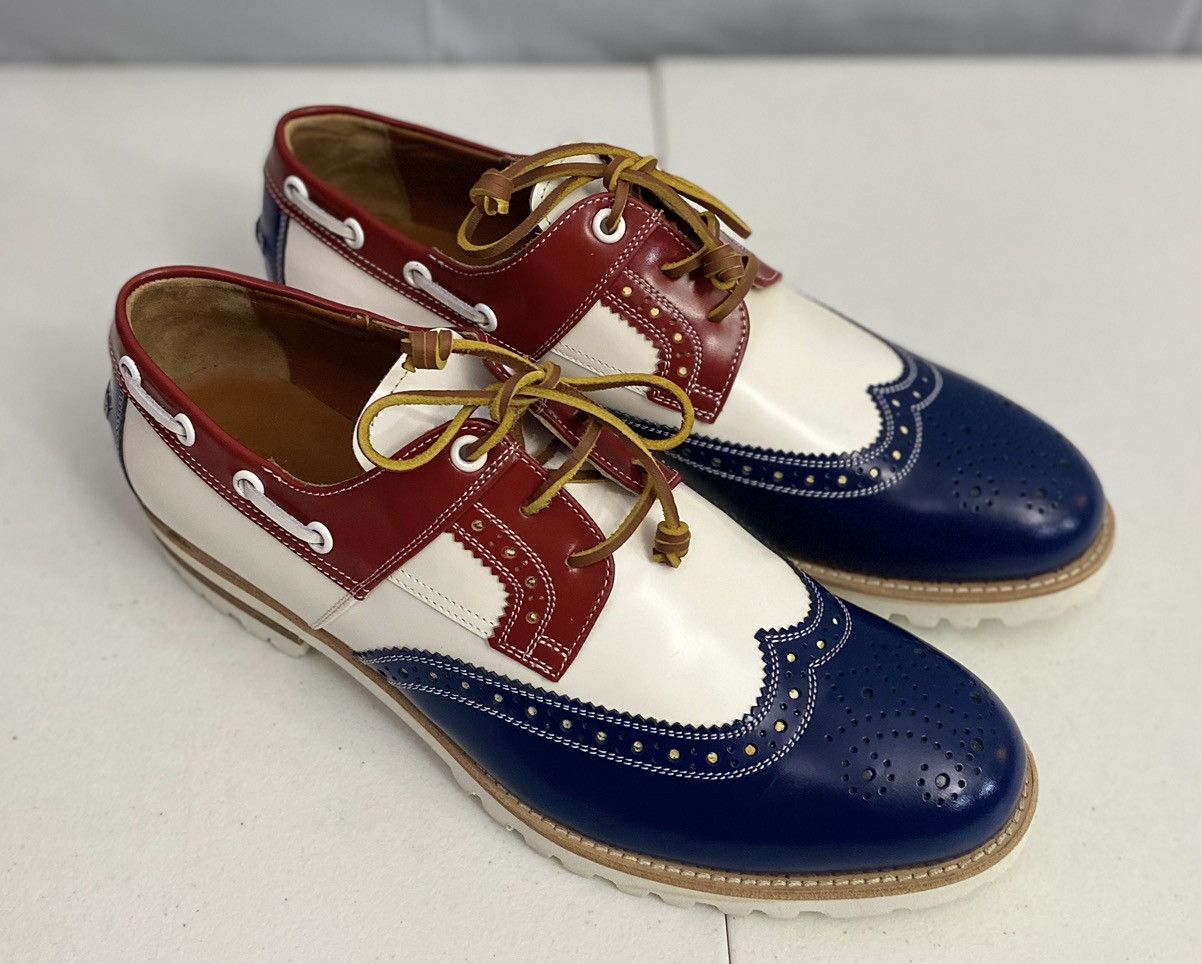 Dsquared2 Dsquared2 🇮🇹 R/W/B Leather Handmade Brogue Boat Shoes 9 NEW Size US 9 / EU 42 - 17 Thumbnail