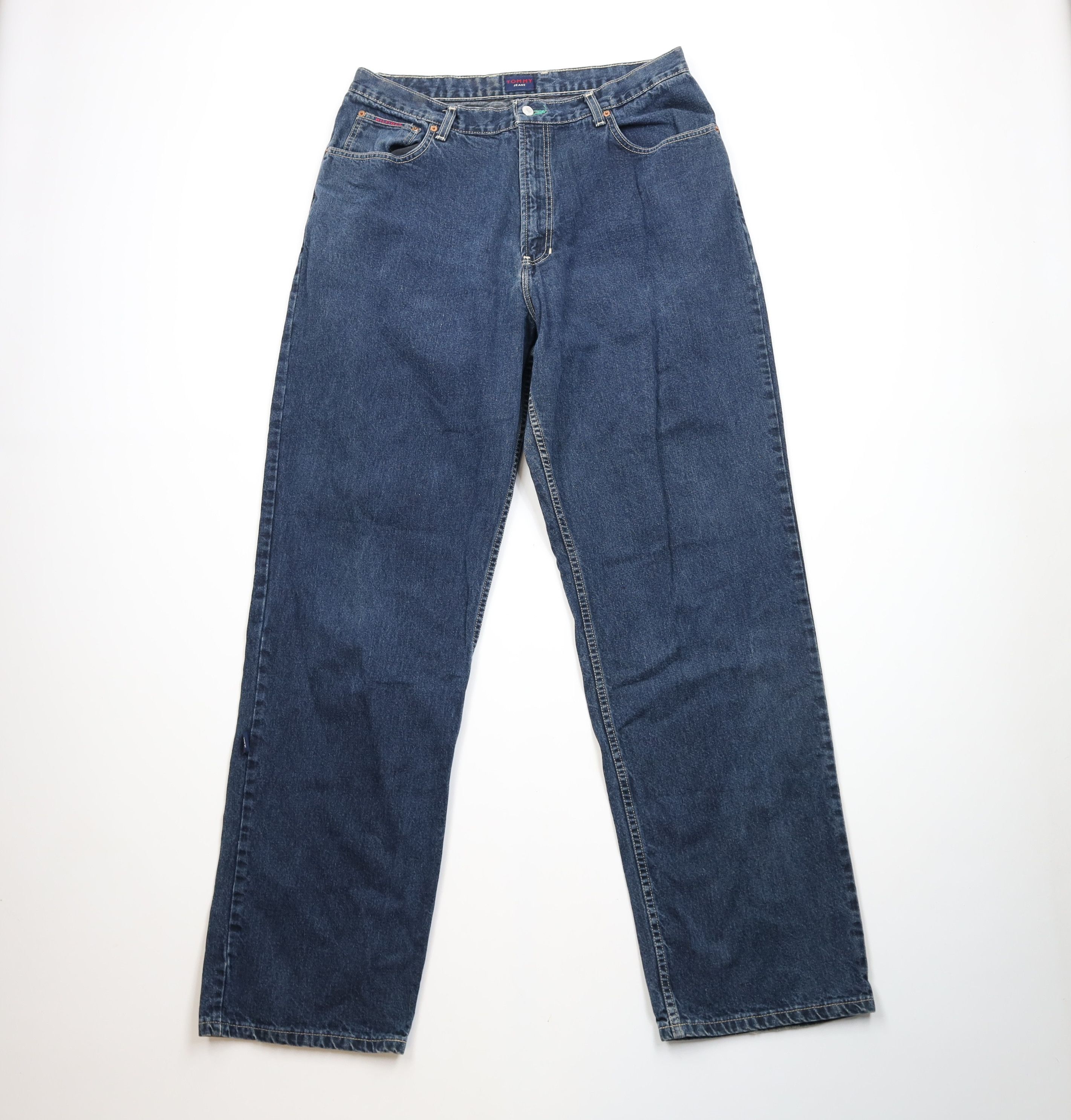 Tommy Hilfiger × Vintage Vintage 90s Tommy Hilfiger Baggy Fit Wide Leg Jeans USA Size US 38 / EU 54 - 1 Thumbnail