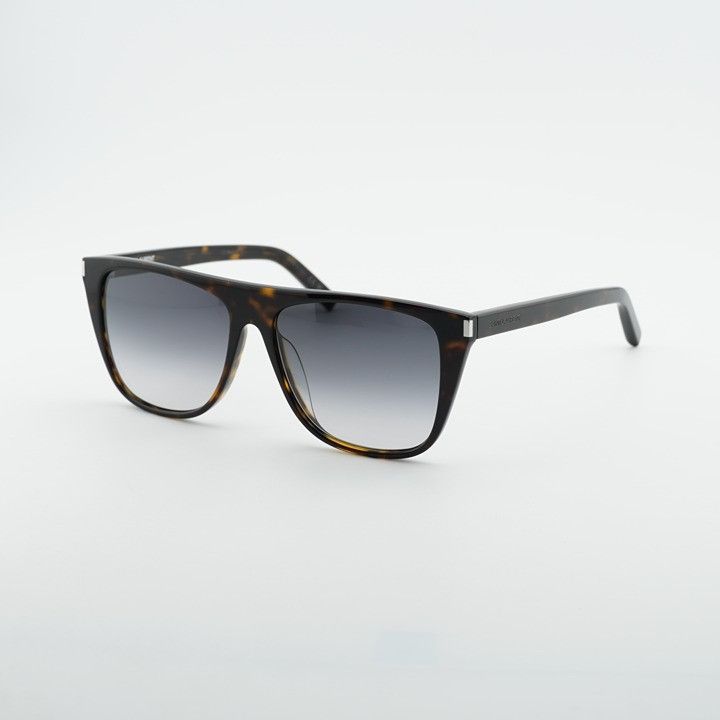 Saint Laurent Paris Saint Laurent SL1F 003 Sunglasses Dark Havana Square Frame Size ONE SIZE - 1 Thumbnail
