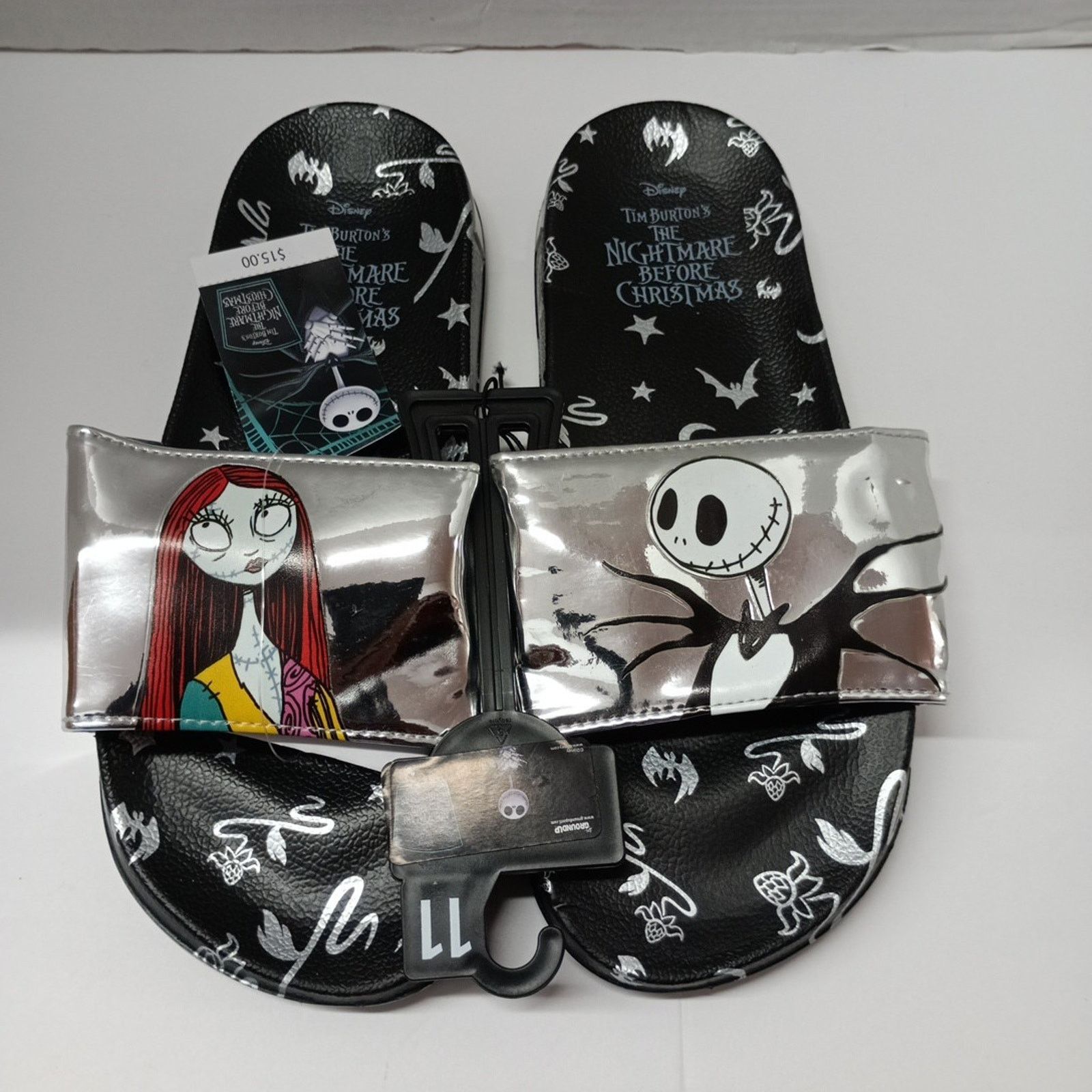 Disney Nightmare Before Christmas Metallic Slides Women's Size 11 Size US 11 / IT 41 - 1 Thumbnail