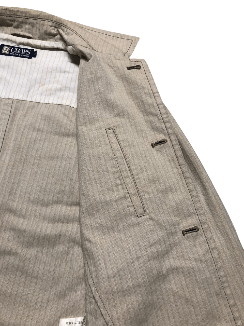 Chaps × Chaps Ralph Lauren × Ralph Lauren Vintage Chaps Ralph Lauren Stripes Light Jacket Cotton Size US L / EU 52-54 / 3 - 10 Thumbnail