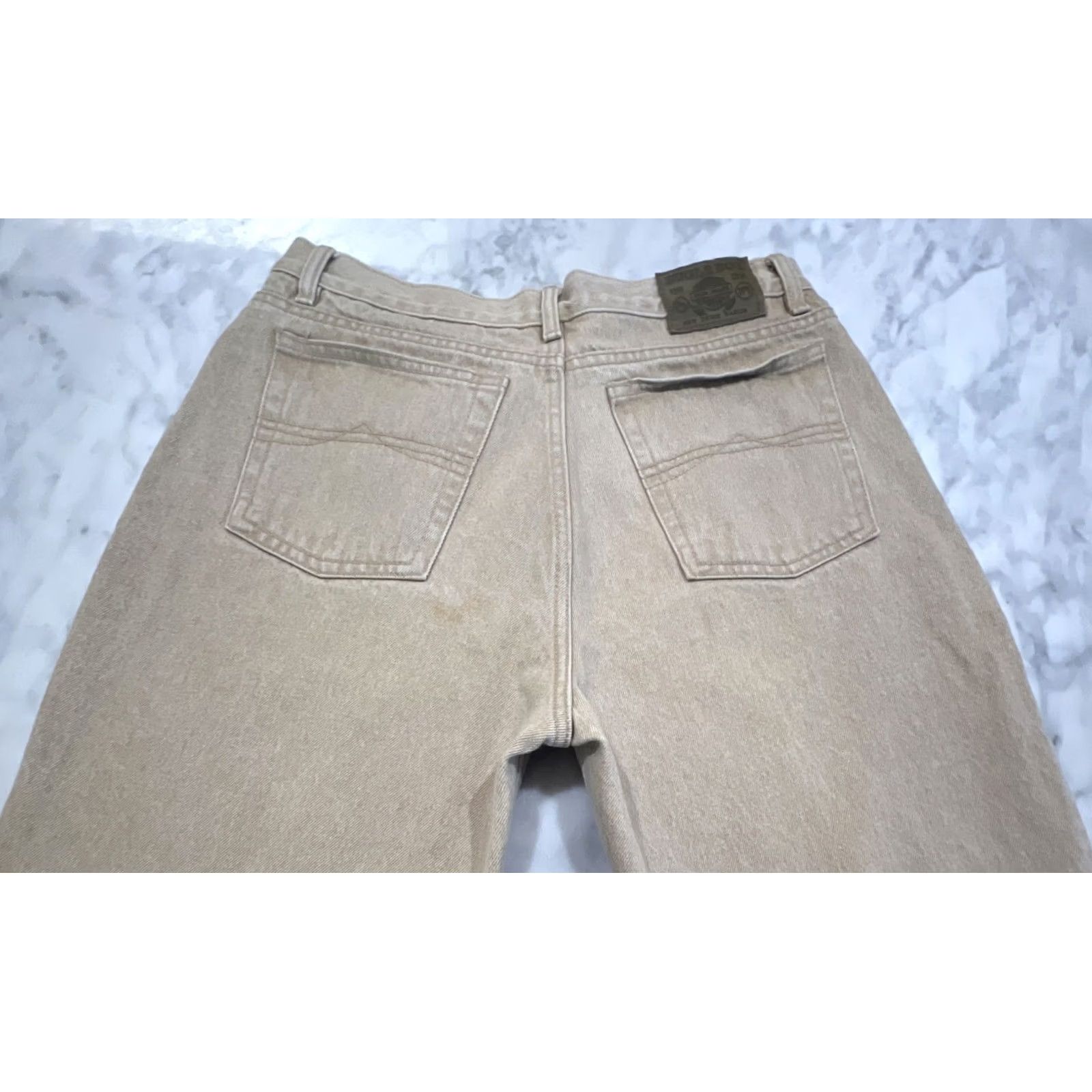 Bugle Boy VINTAGE Bugle Boy 750 Khaki Jeans 32x32 Cotton 1990s Mens Jeans Beige 1990s Size US 32 / EU 48 - 4 Thumbnail