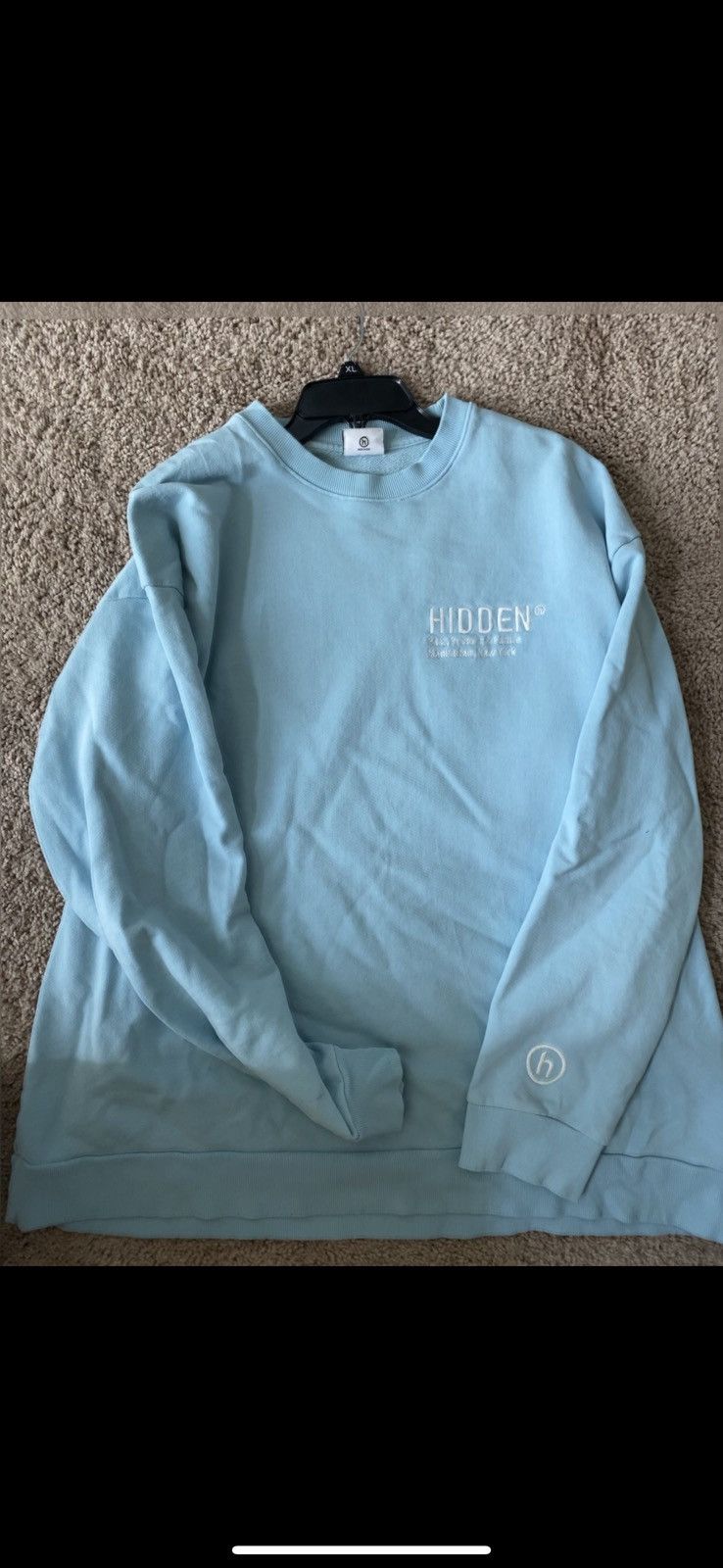 image of Hidden Ny Classic Logo Crewneck in Sky Blue, Men's (Size XL)