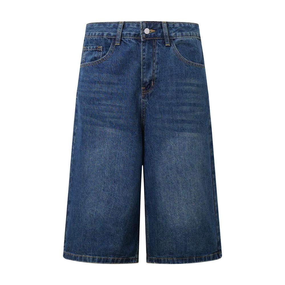 Jean American street washed men's casual loose denim shorts Size US 32 / EU 48 - 1 Thumbnail