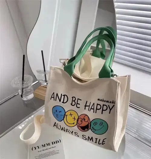 VIBE Fashion tote bag with smiley face Size ONE SIZE - 2 Thumbnail