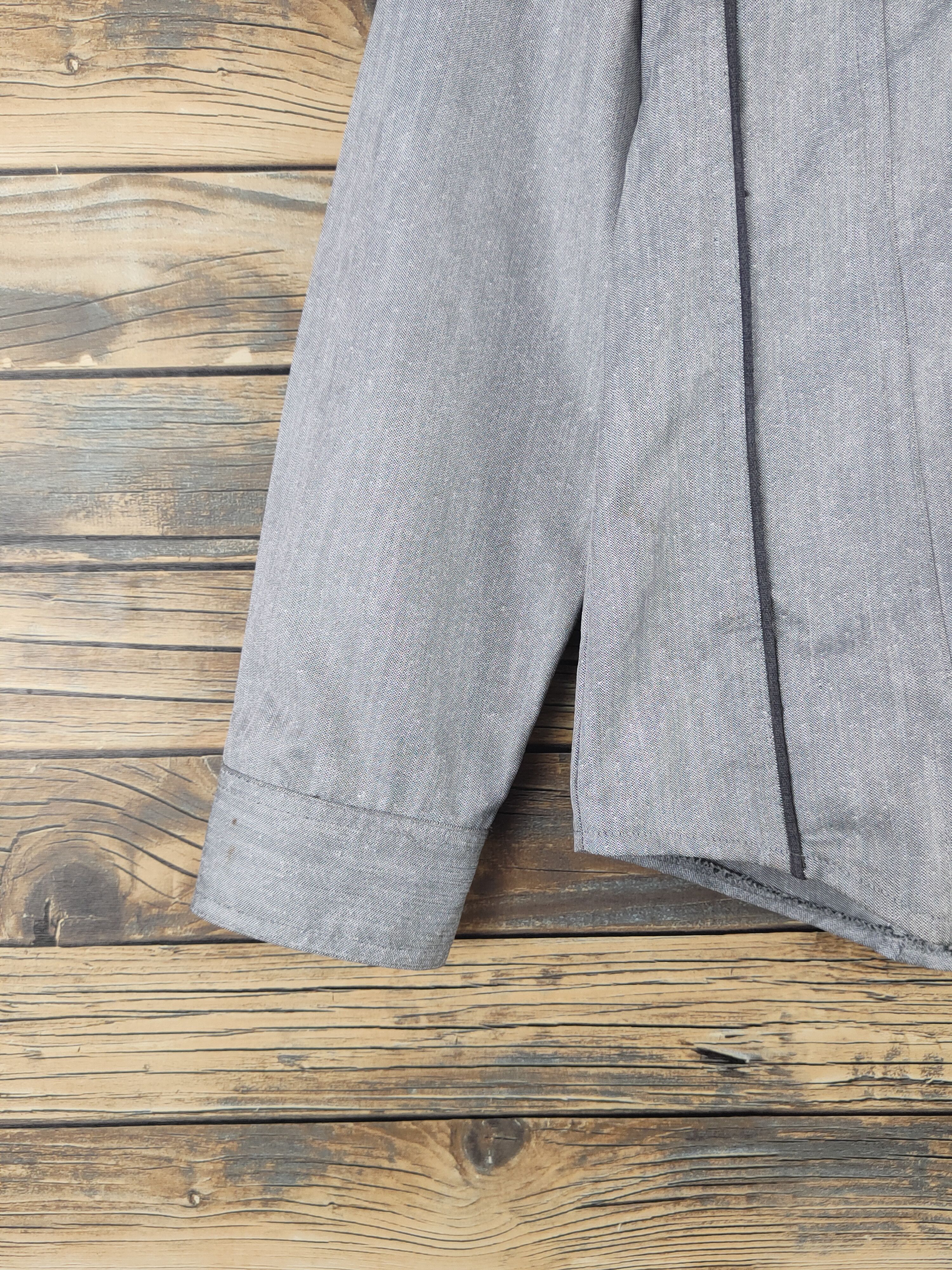 semanticdesign Semantic Design Gray Black Hoodie Button Up Shirts #W2251 Size US L / EU 52-54 / 3 - 4 Thumbnail