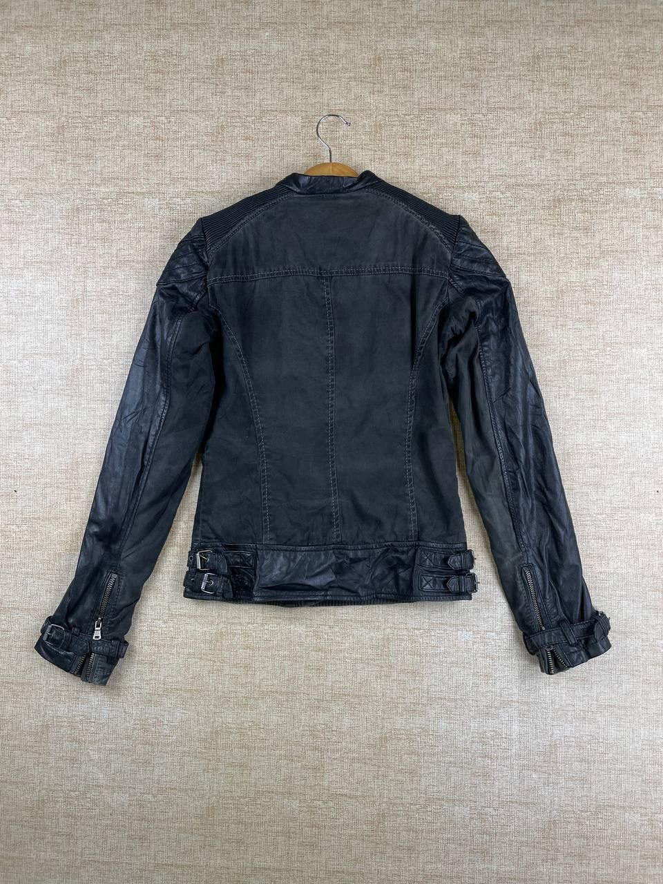 Vintage Vtg Gorgeous & Glamorous Double Collar Half Leather Jacket Size S / US 4 / IT 40 - 2 Thumbnail