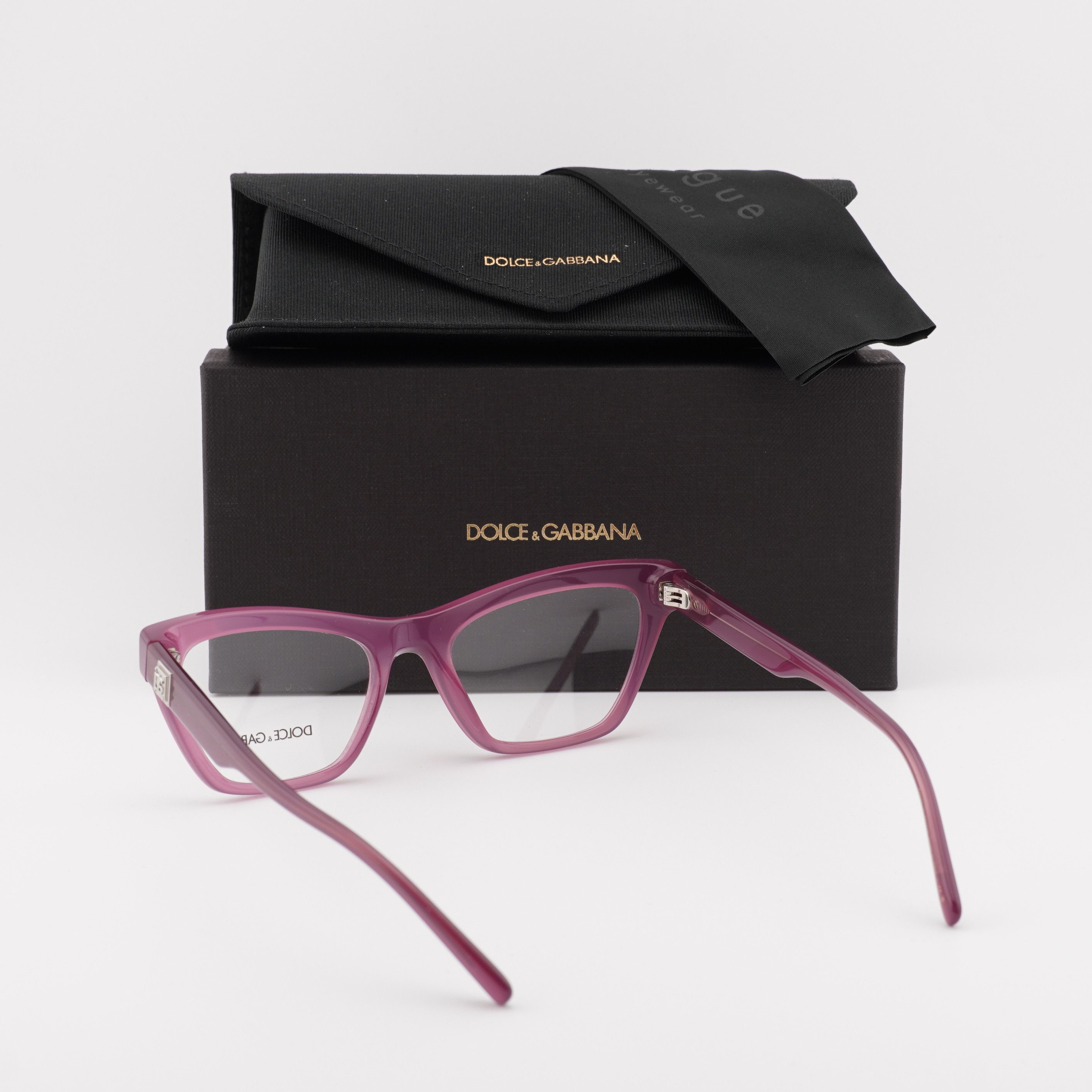 Dolce & Gabbana Dolce & Gabbana DG3359 2966 Eyeglasses Cat Eye Raspberry Size ONE SIZE - 12 Thumbnail