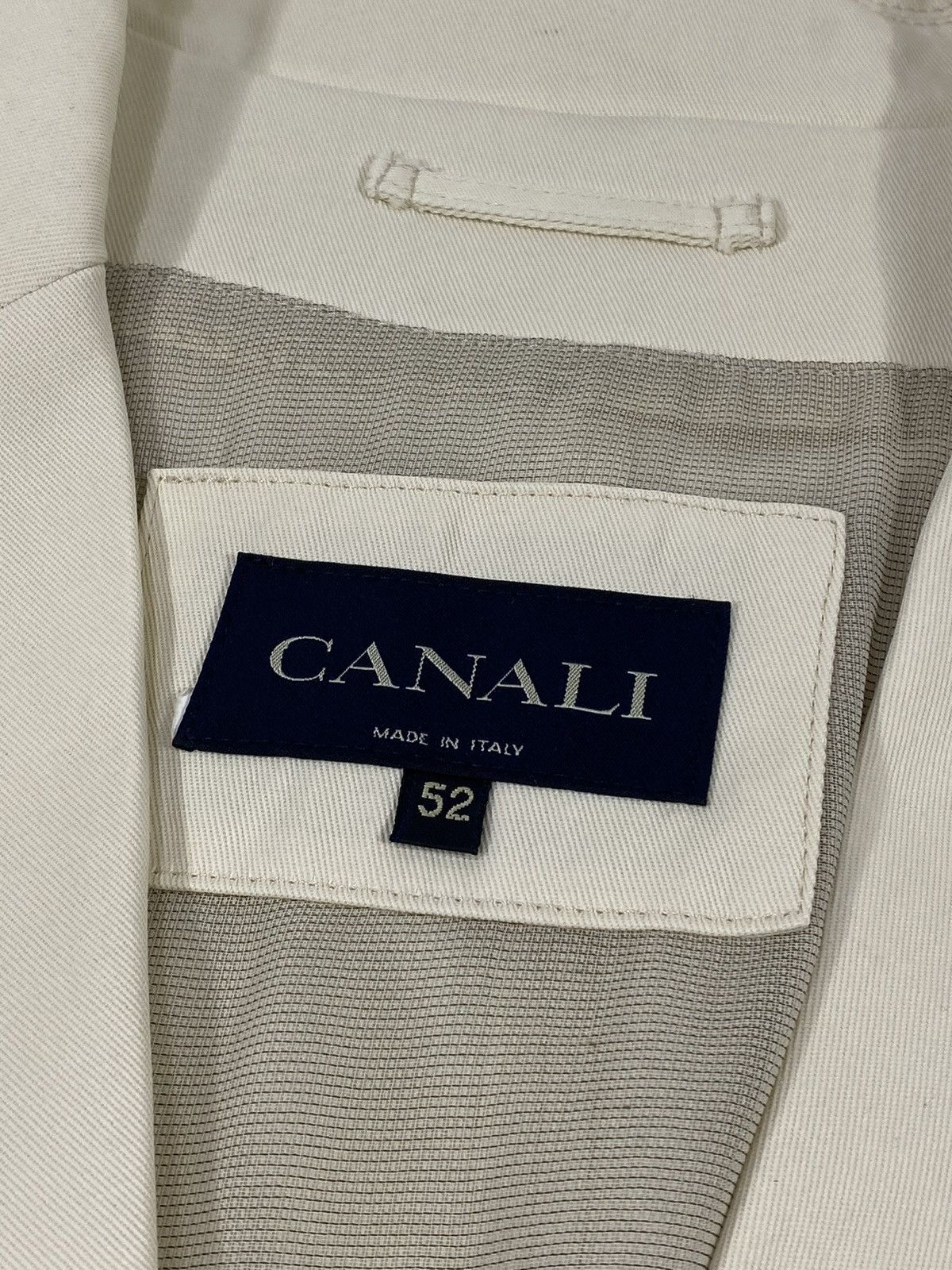 Canali 🔥LASTDROP🔥 Canali Milk Nylon Zip Pocket Blazer Nylon Jacket Size US XL / EU 56 / 4 - 8 Thumbnail