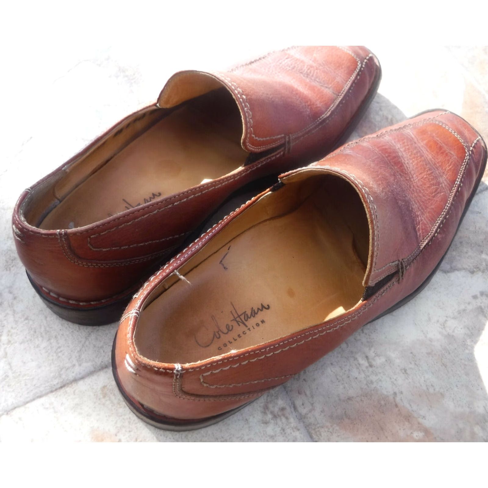Cole Haan VINTAGE Cole Haan Italy Loafers Slip-On Leather Brown Men's Sz 8.5 M Casual Retro 90s Mens Size US 8.5 / EU 41-42 - 3 Thumbnail