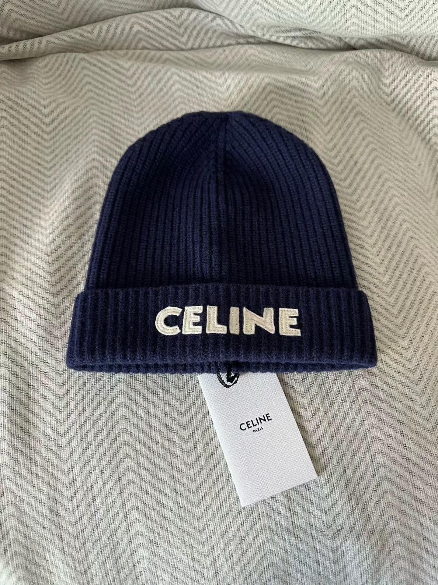 Celine Celine Blue Beanie - One Size - Brand New Size ONE SIZE - 1 Thumbnail