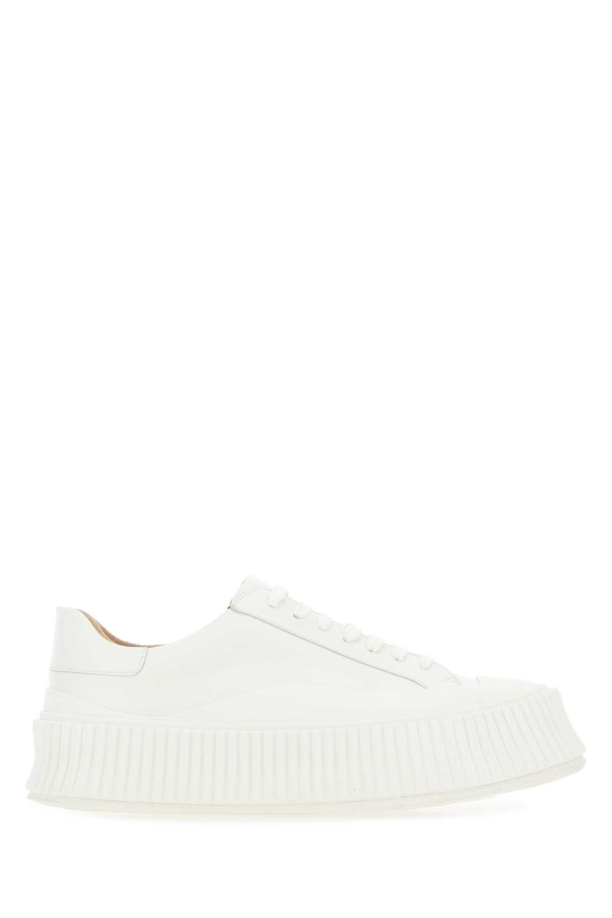 スニーカー JIL SANDER White Leather And Rubber Sneakers Leather sneakers in white - Jil Sander | Mytheresa