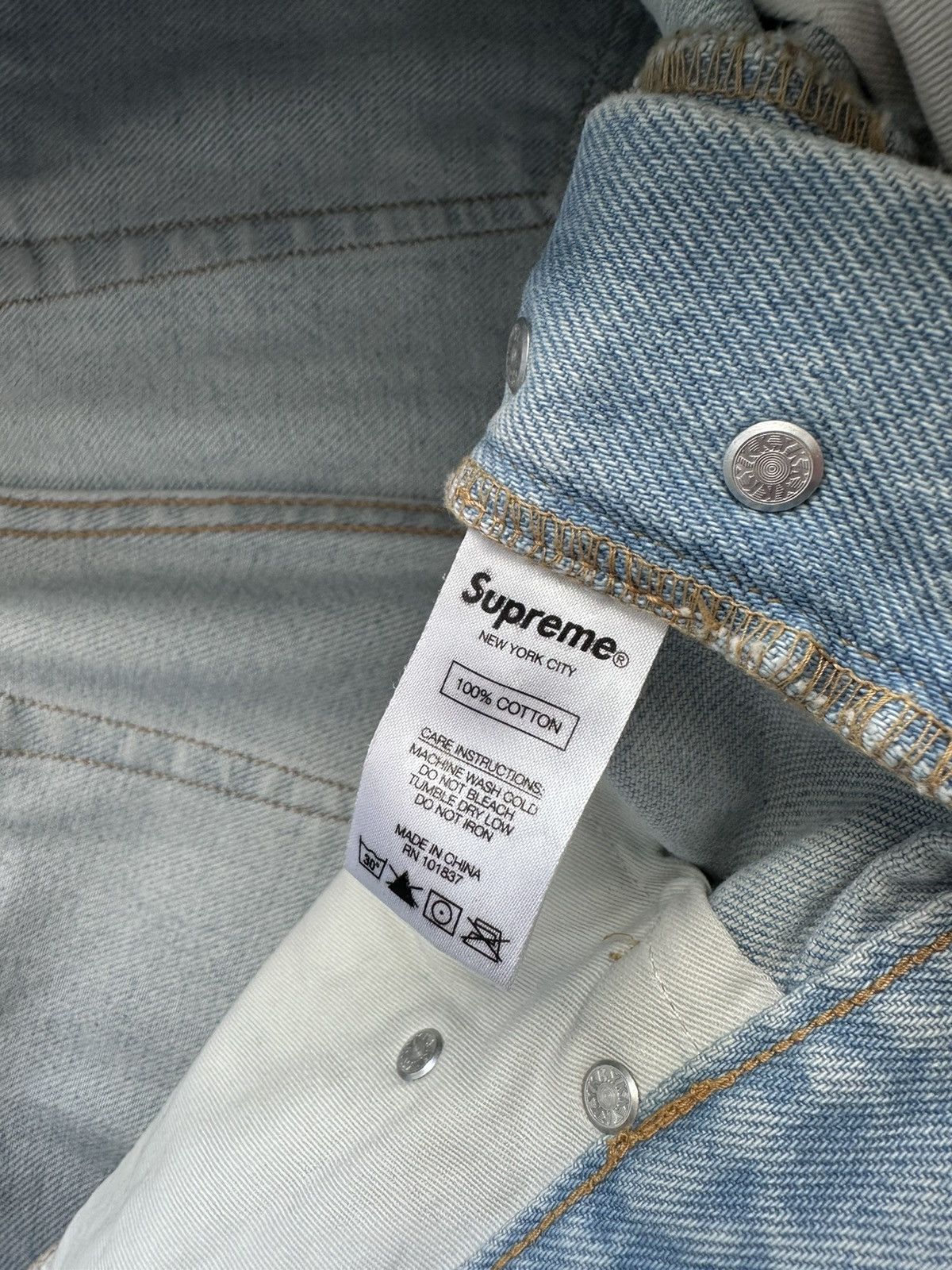 Supreme Supreme Regular Star Logo Denim Jeans 30 Used! Size US 30 / EU 46 - 5 Thumbnail